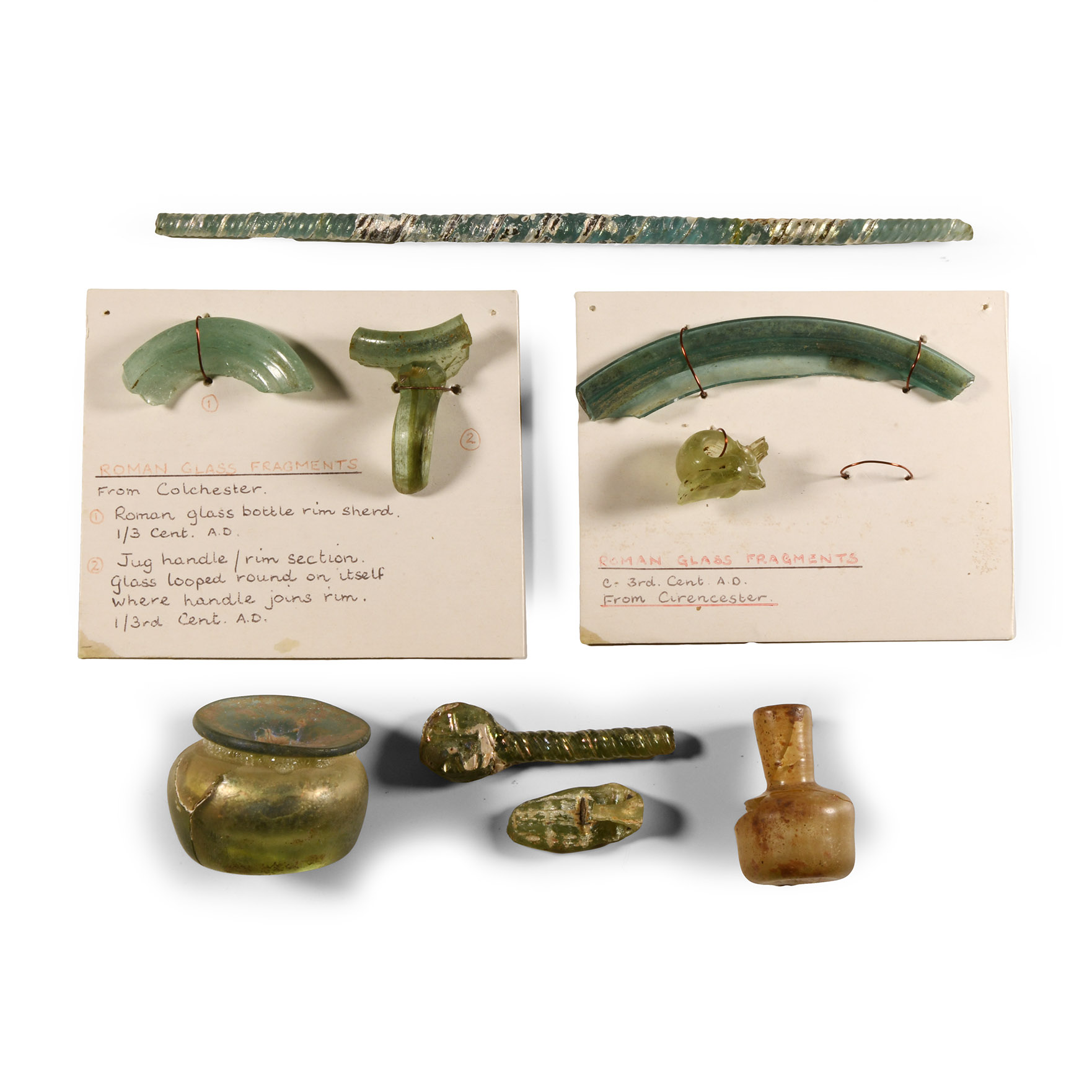 Romano-British 'Colchester and Cirencester' Glass Fragment Collection