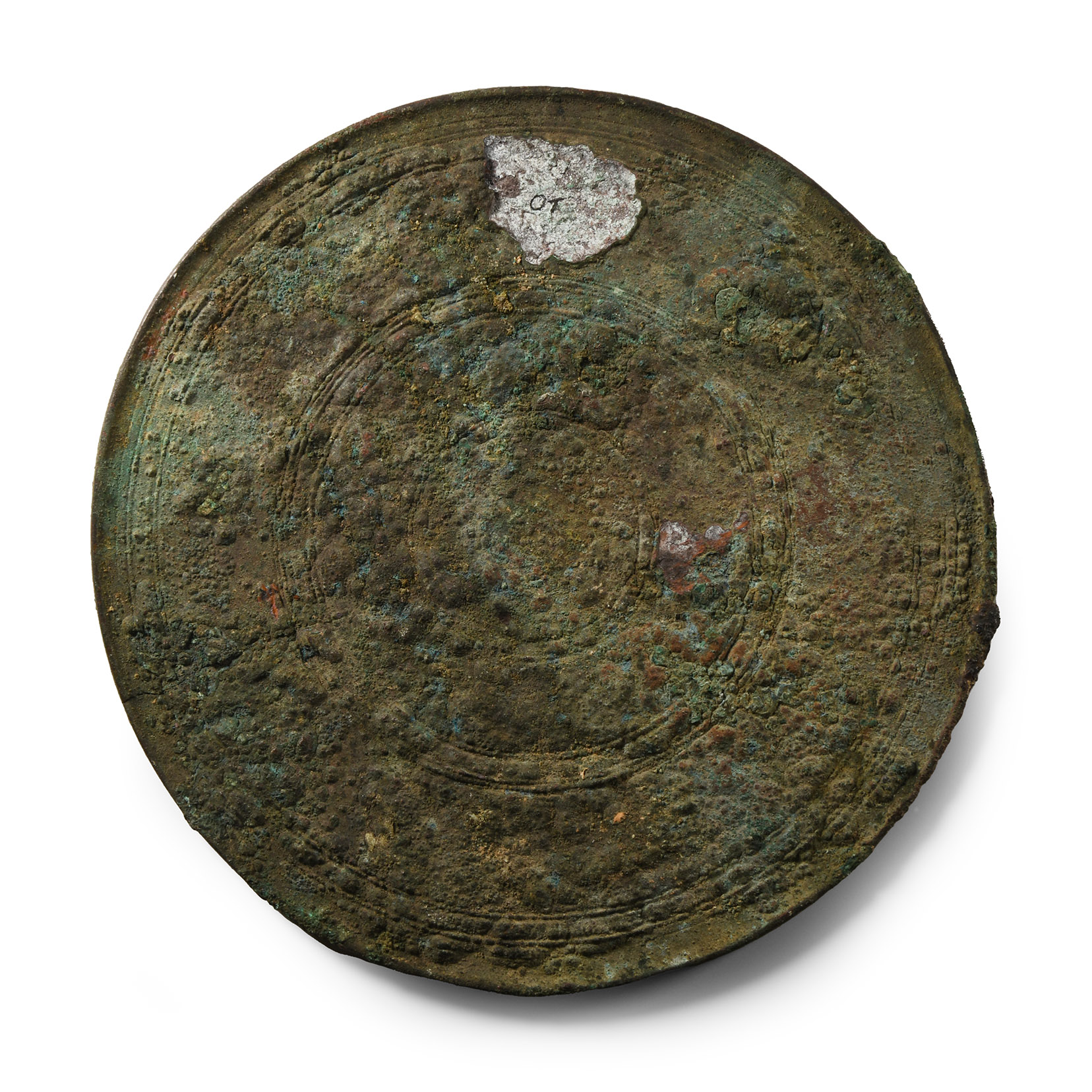 Roman Bronze Mirror with Concentric Detail