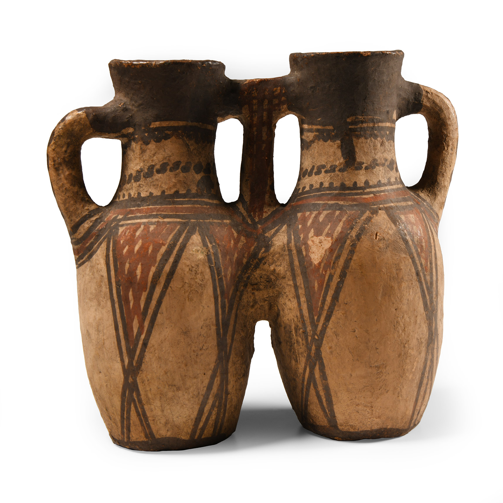 Moroccan Tuareg Painted Double Pot
