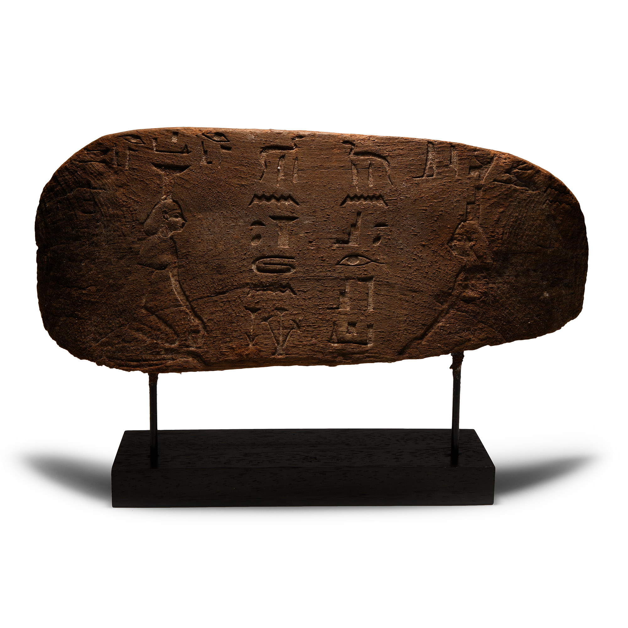 Egyptian Wood Panel with Hieroglyphs for Padi-Wsir