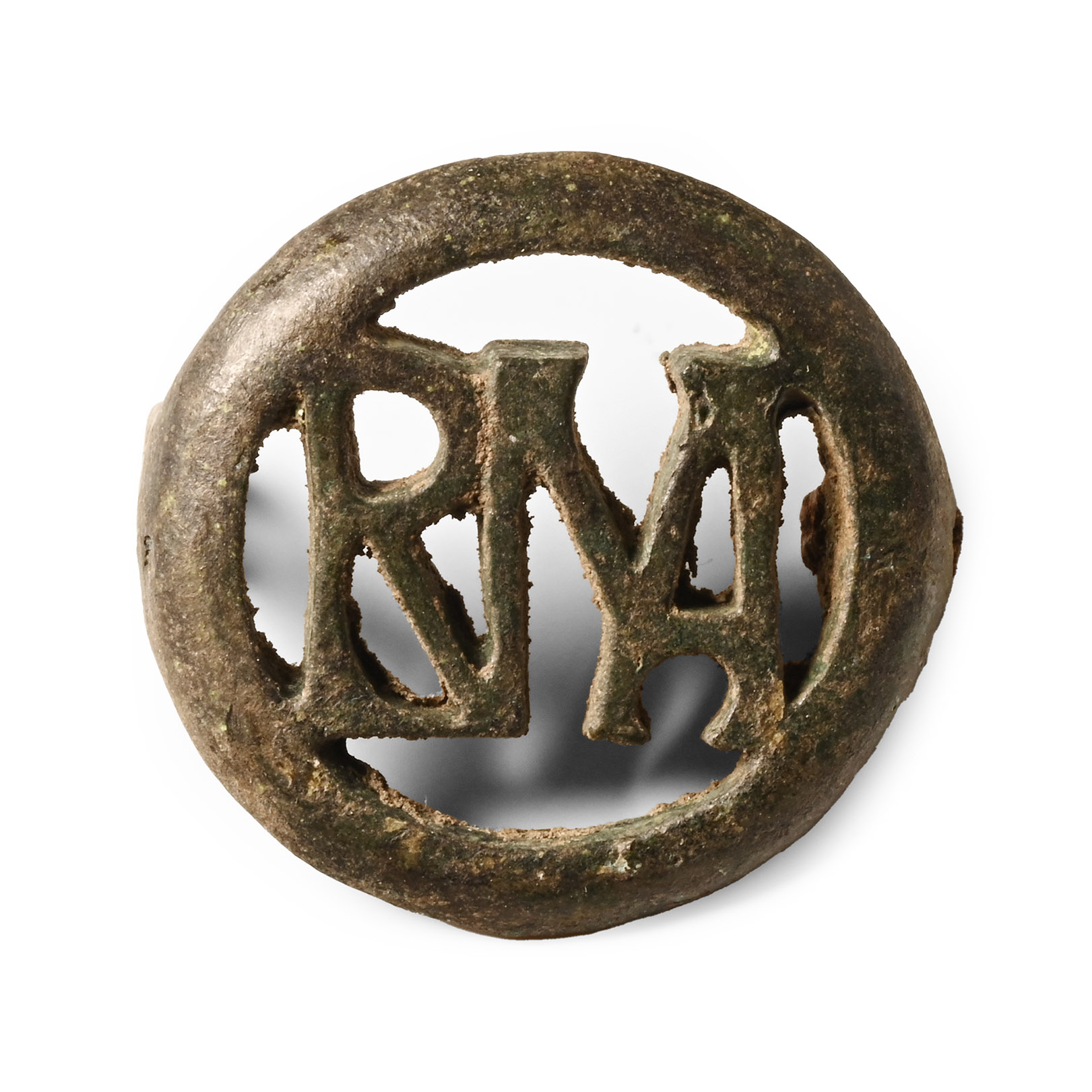 Roman Bronze ROMA Brooch