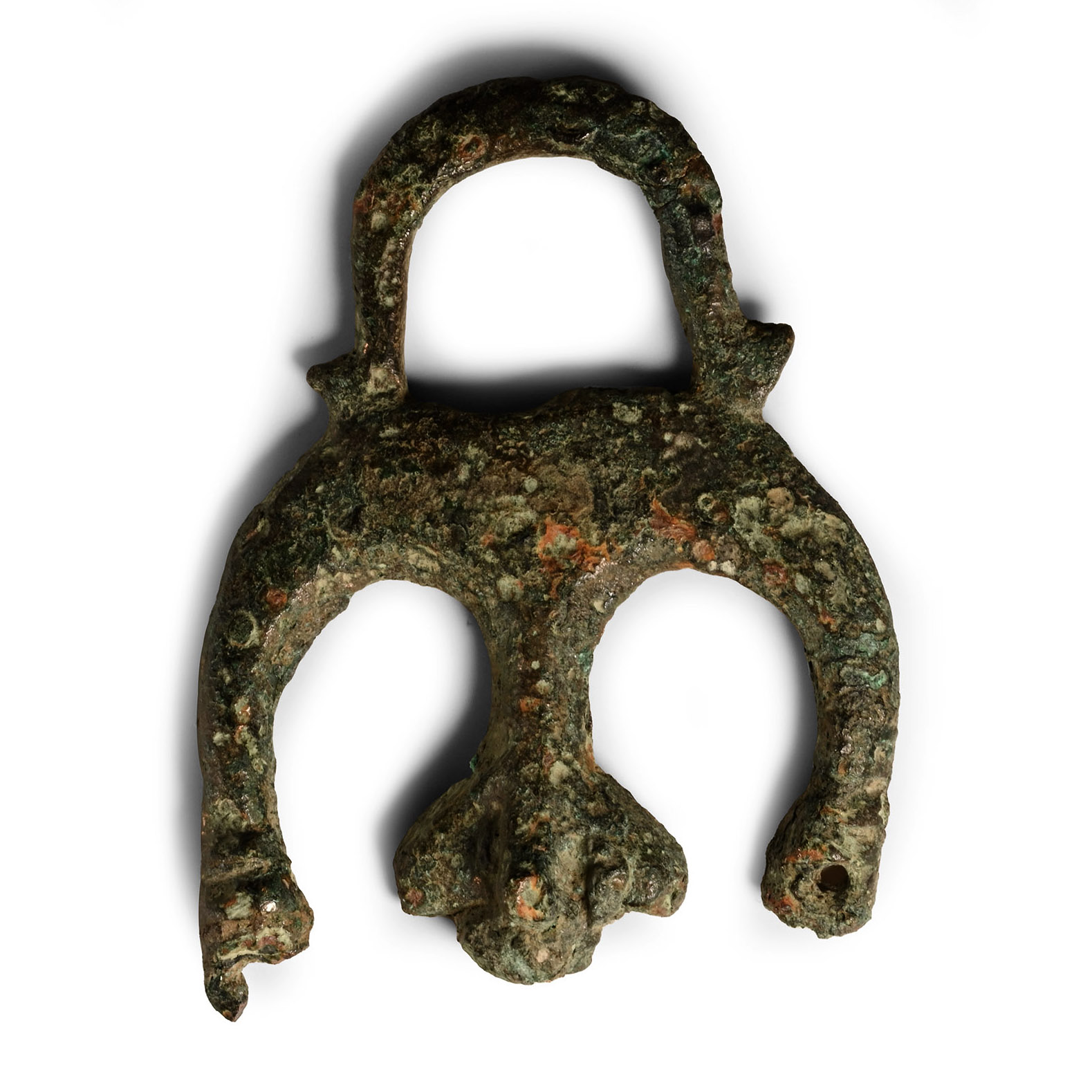 Roman Bronze Triple Phallic Pendant