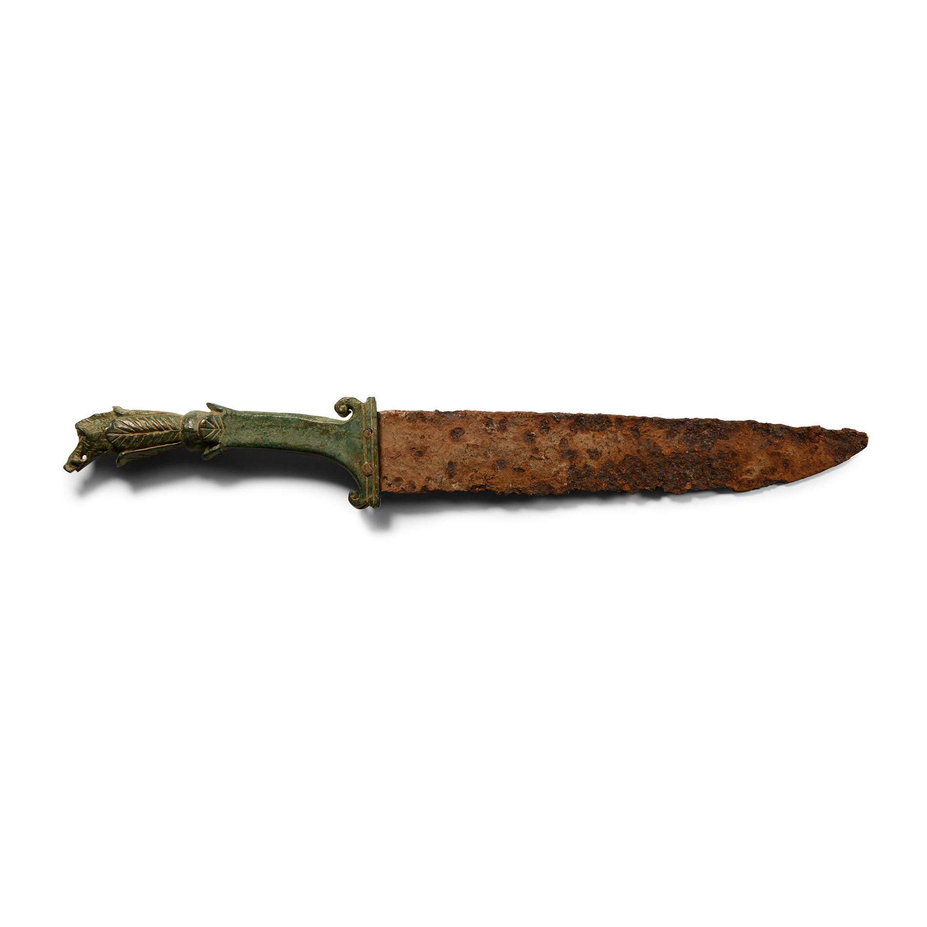 Roman Dagger with Bronze Boar-Head Handle