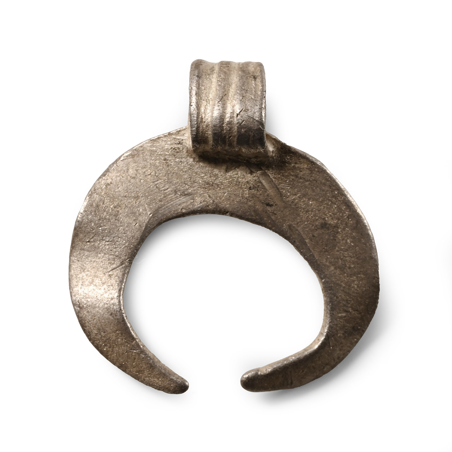 Roman Silver Lunar Pendant