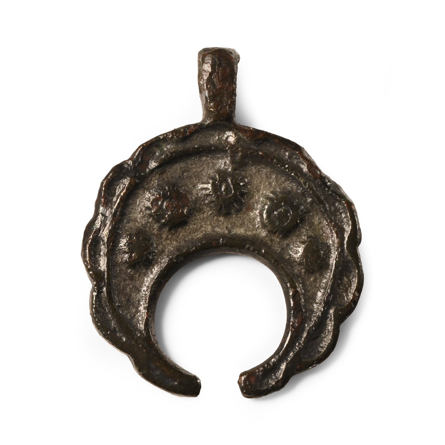 Roman Bronze Lunar Pendant