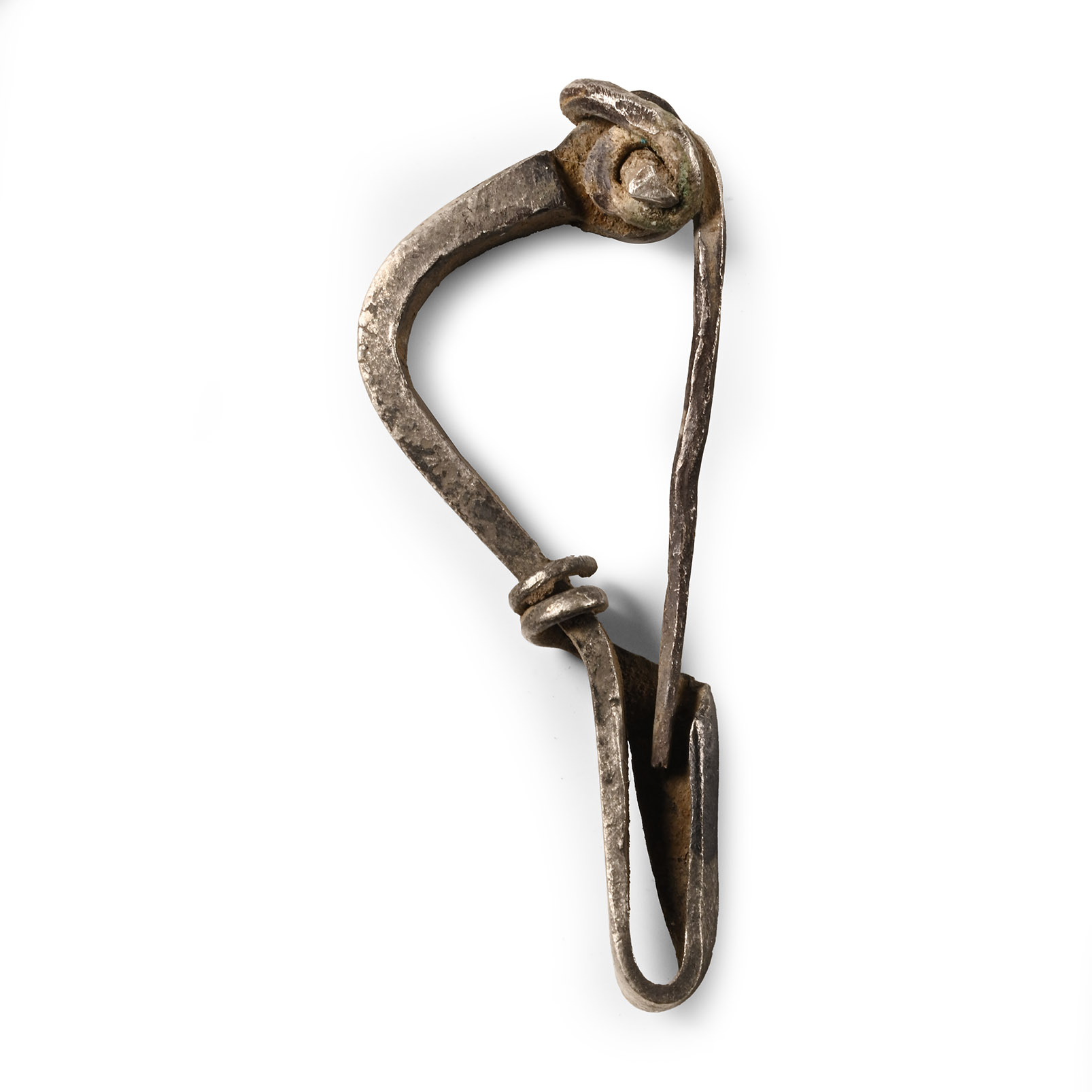 Iron Age Celtic Silver Bow Brooch