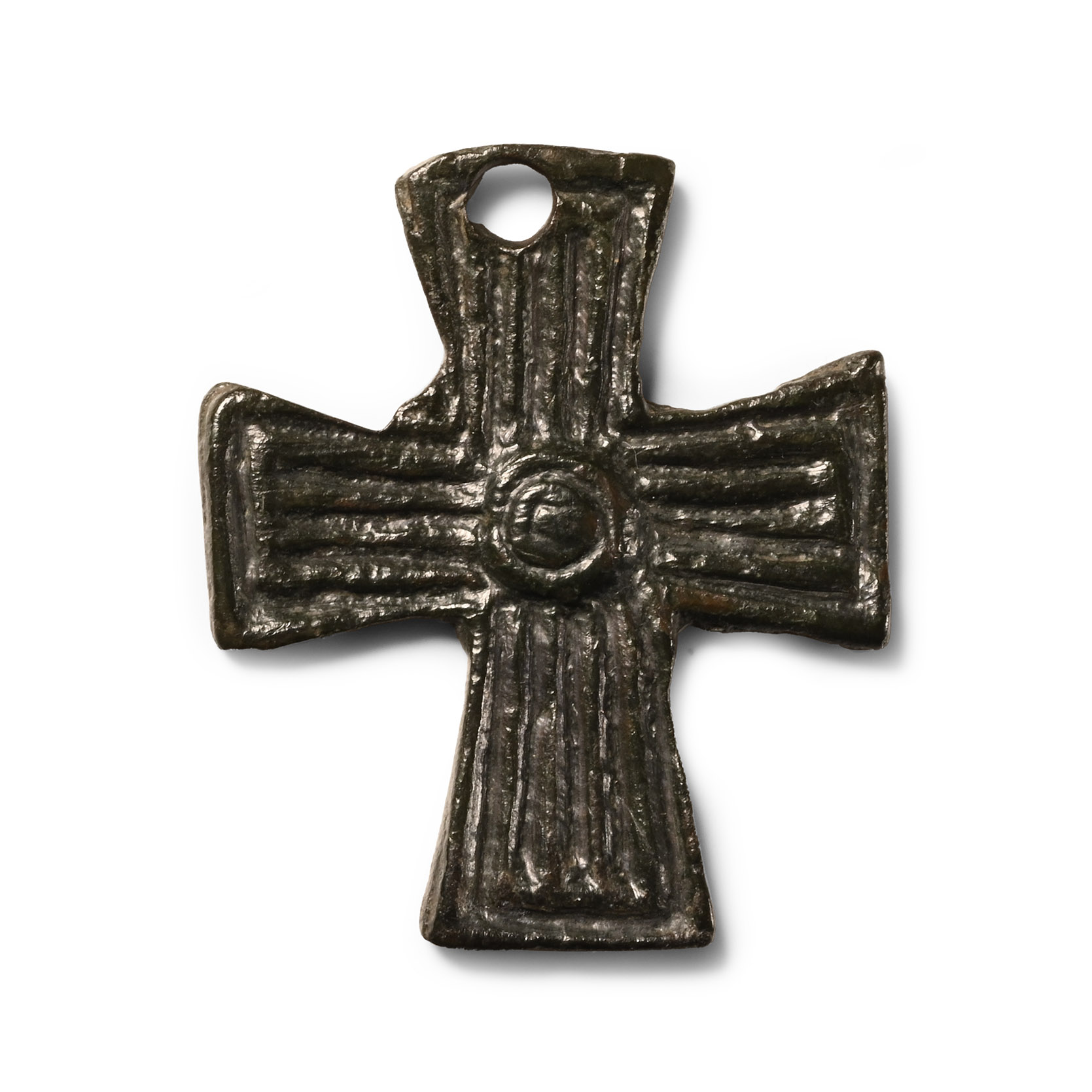 Medieval Bronze Cross Pendant