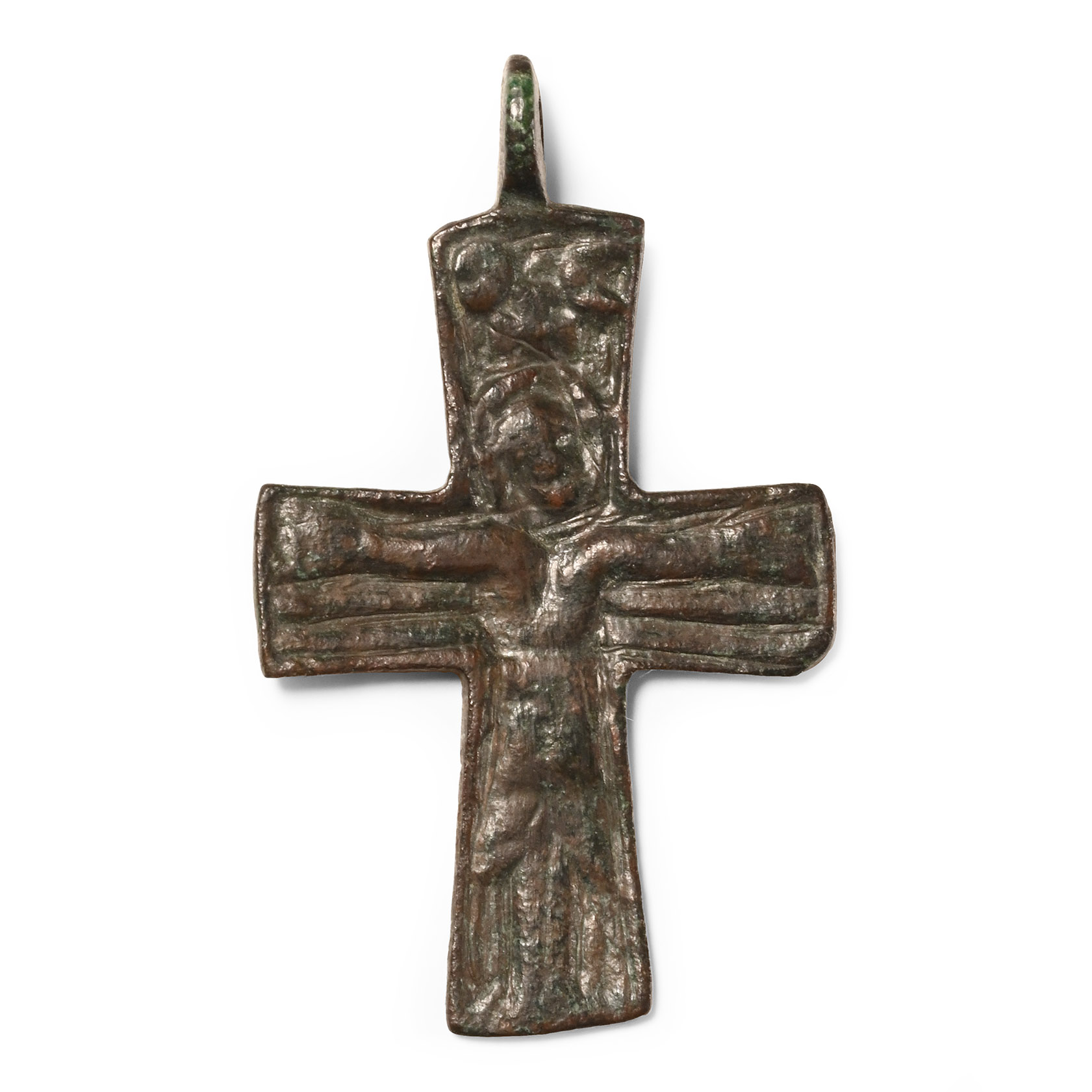Byzantine Bronze Cross Pendant