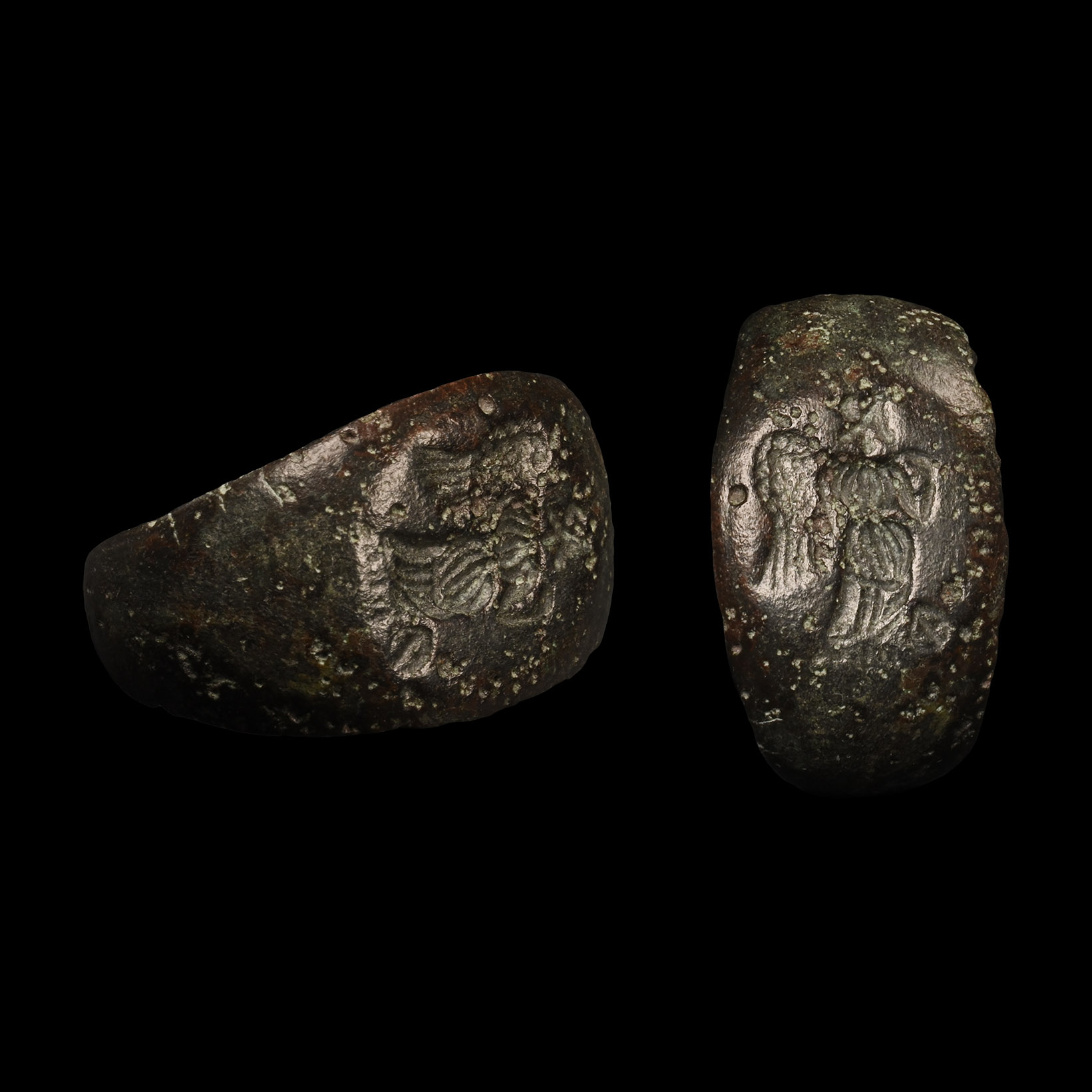 Roman Bronze Ring with Victory Motif