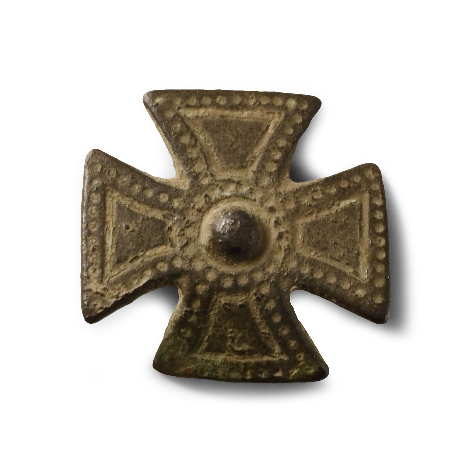 Medieval Bronze Knight's Expanding Cross Mount