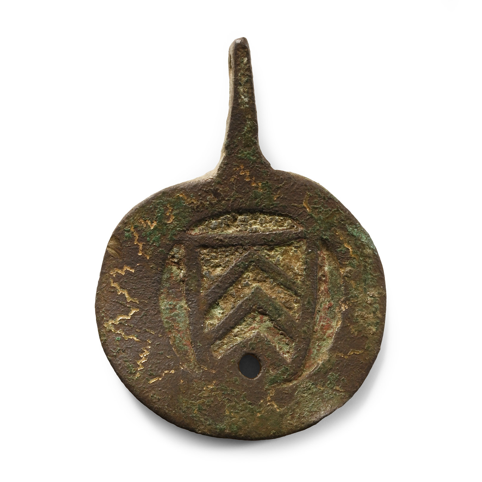 Medieval Bronze Knight's Heraldic Horse Harness Pendant