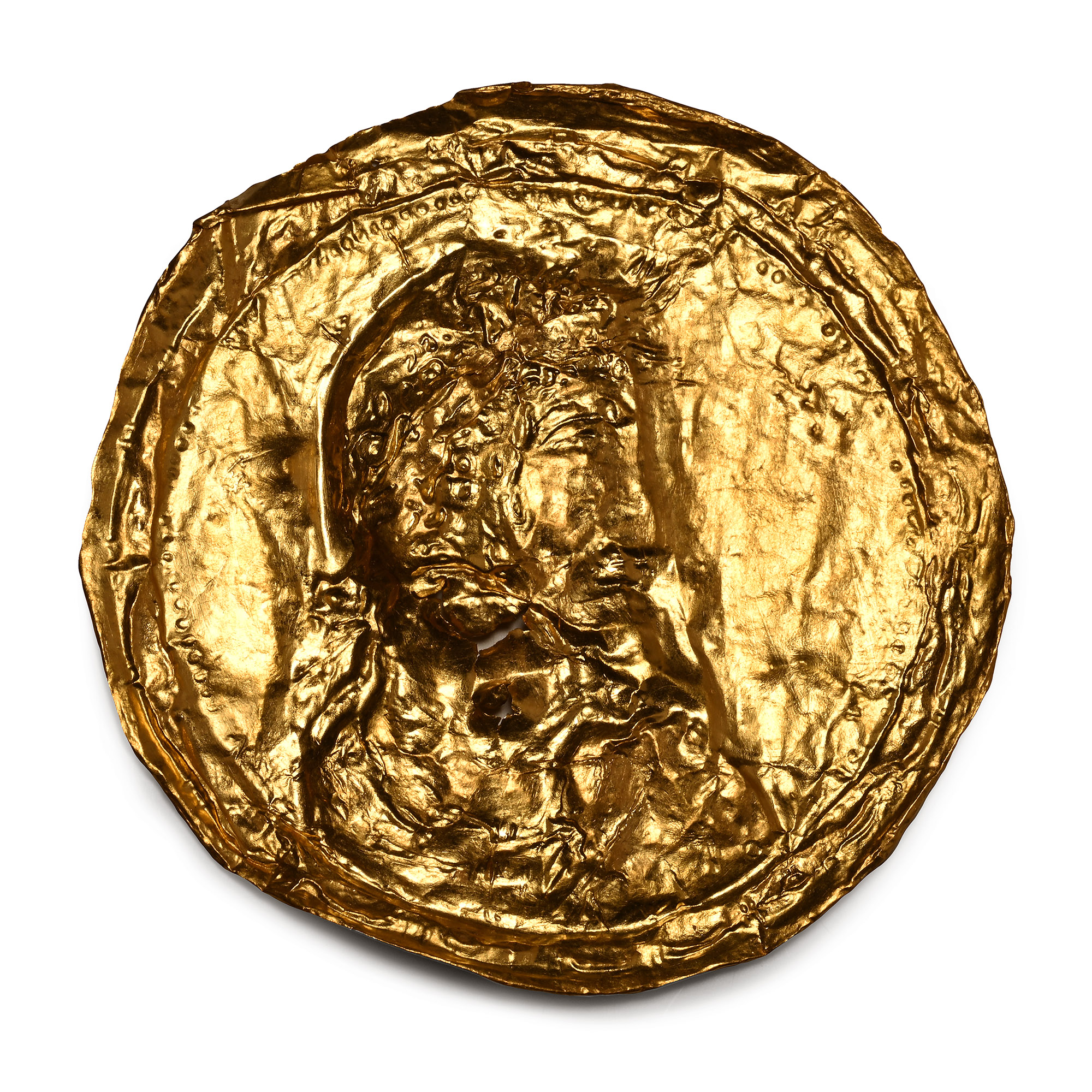Late Roman Sheet-Gold Phalera Cover with Imperial Bust