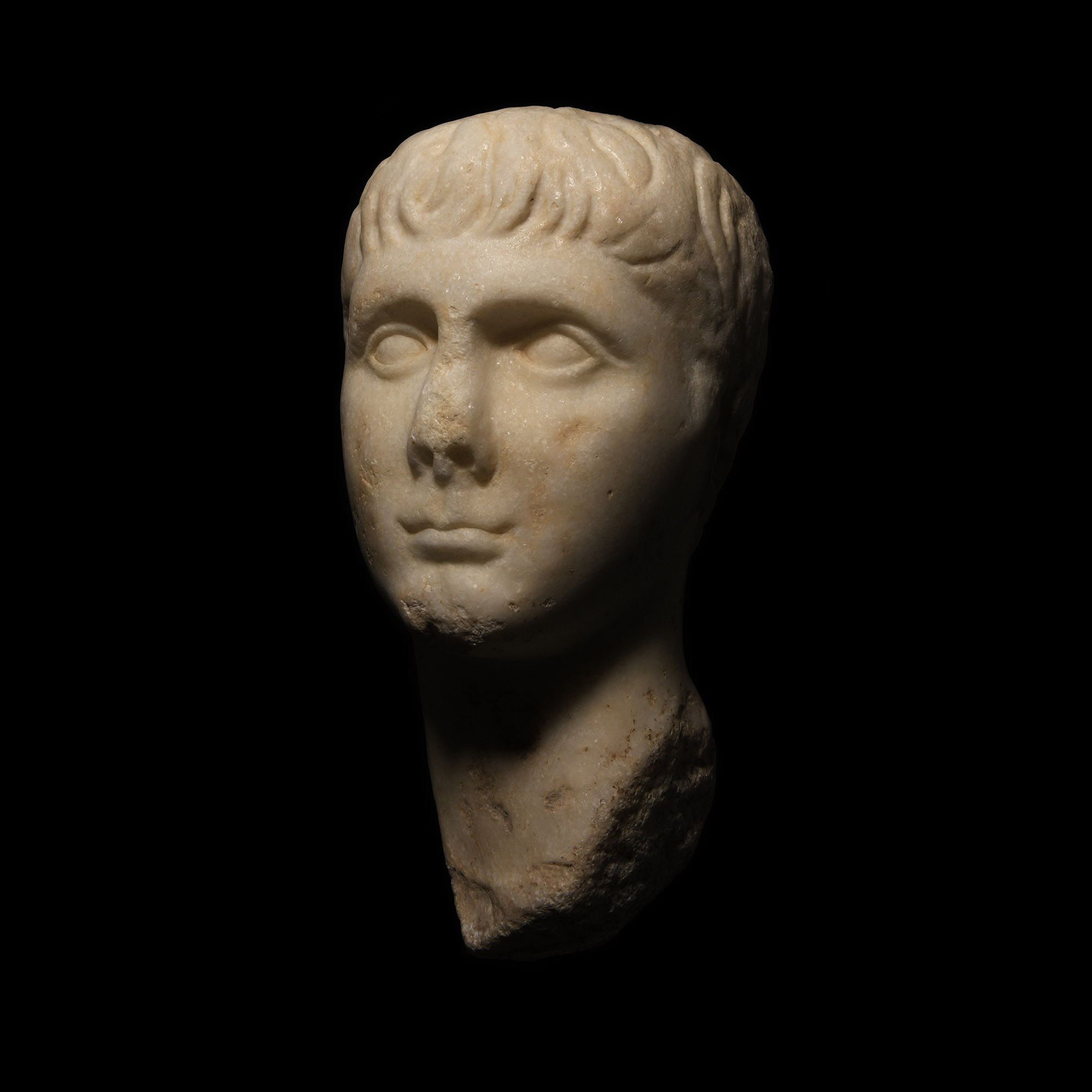 Roman Marble Portrait Head of Gaius Caesar