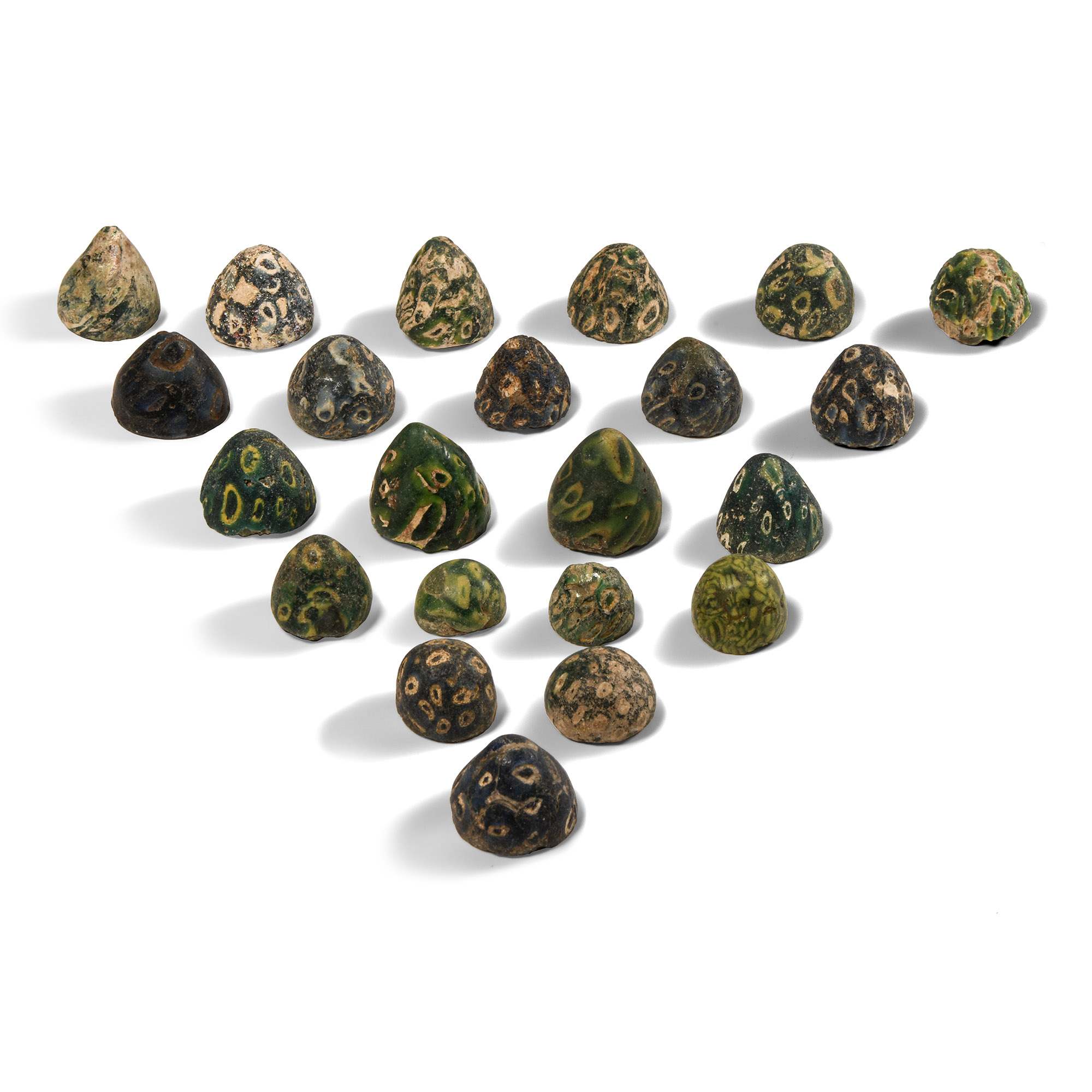Roman and Later Mosaic Glass Gaming Piece Collection