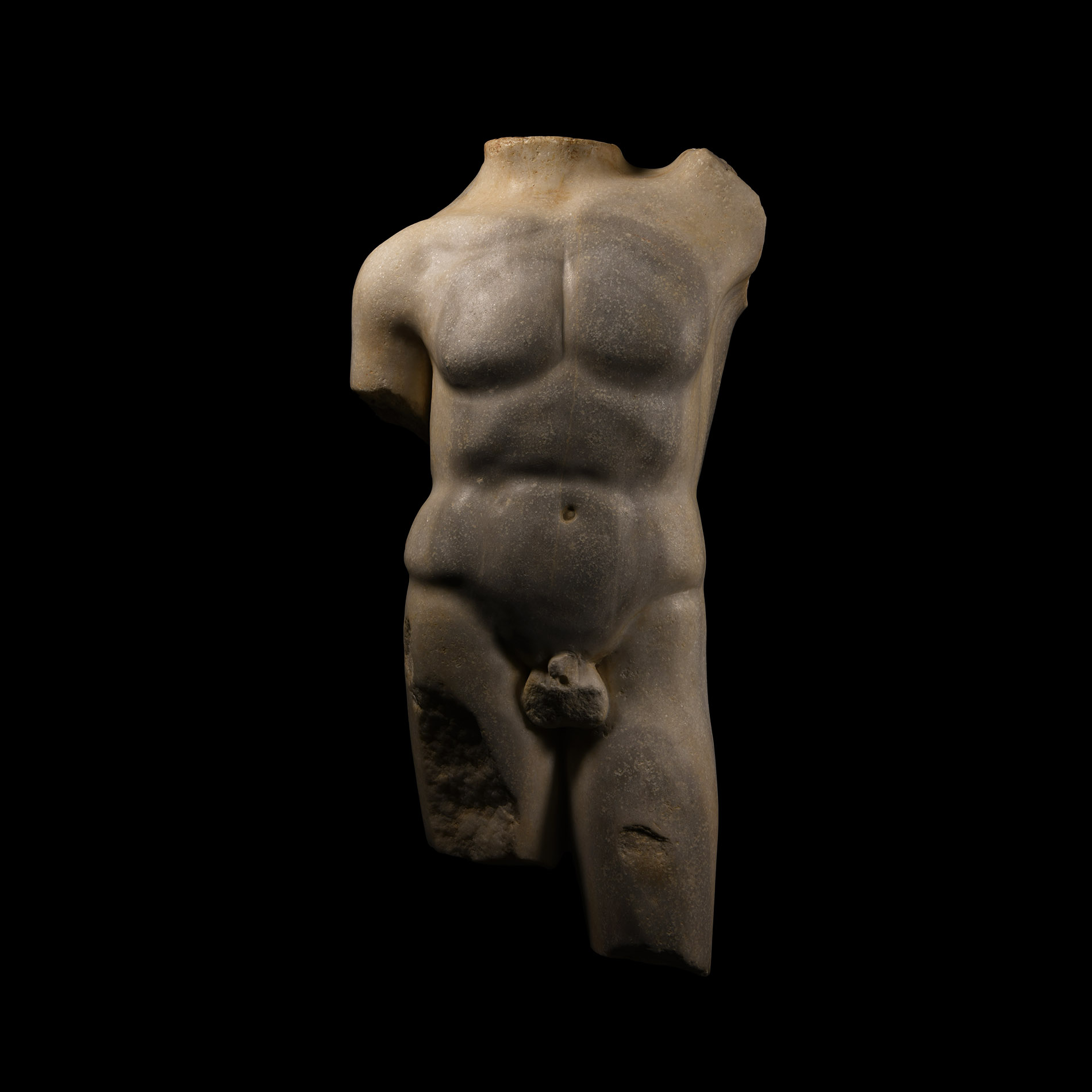 Roman Veined Marble Torso of an Athlete