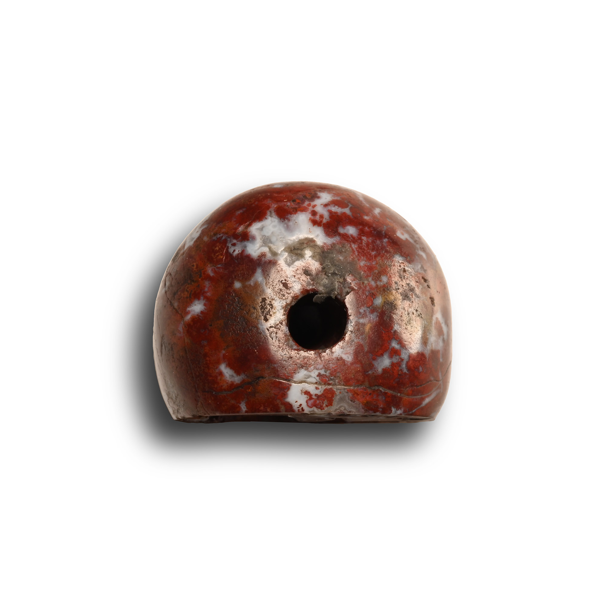 Sassanian Red Jasper Stamp Seal with Human-Headed Bull