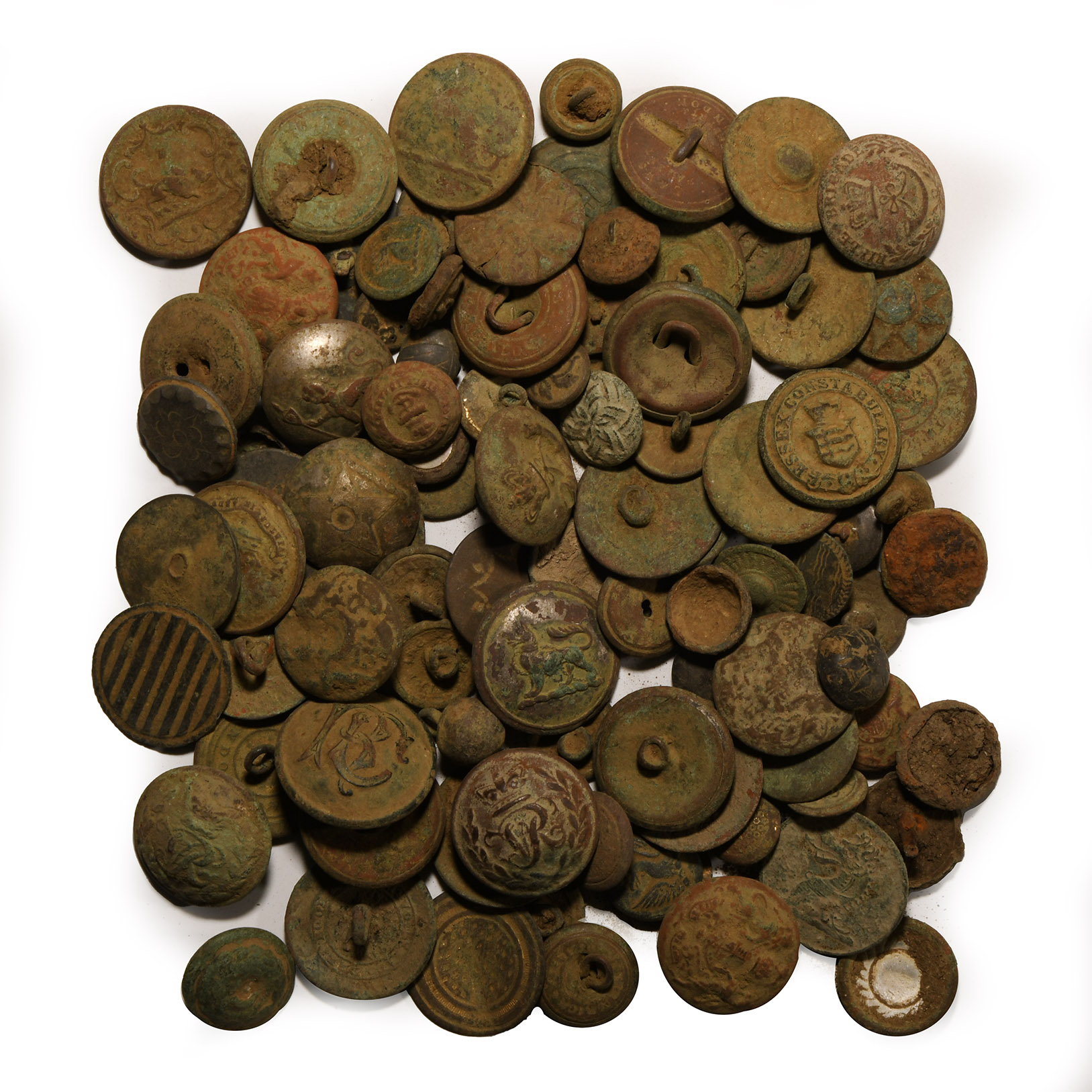 Post Medieval Bronze Military and Other Button Group