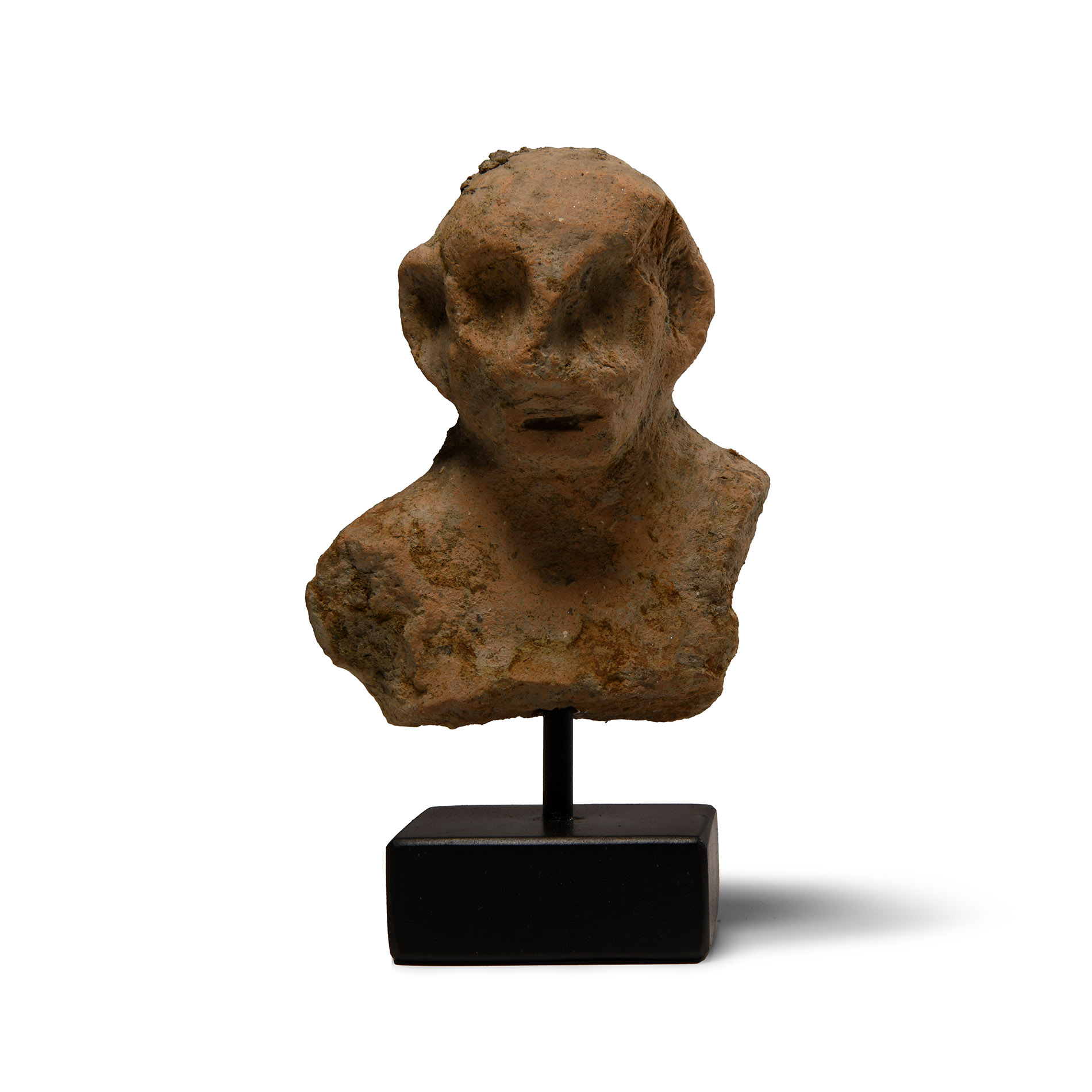 Archaic Greek Style Terracotta Bust of a Man