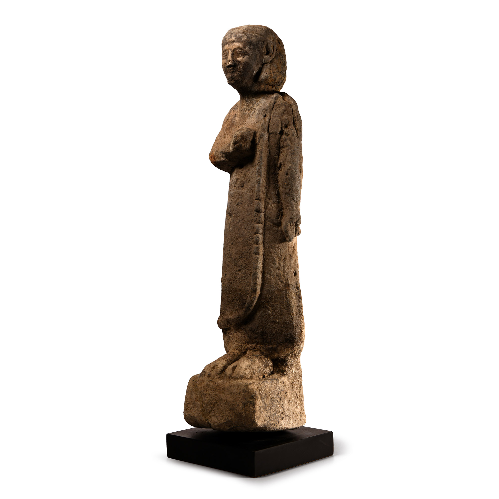 Cypriot Archaic Stone Statue of a Votary