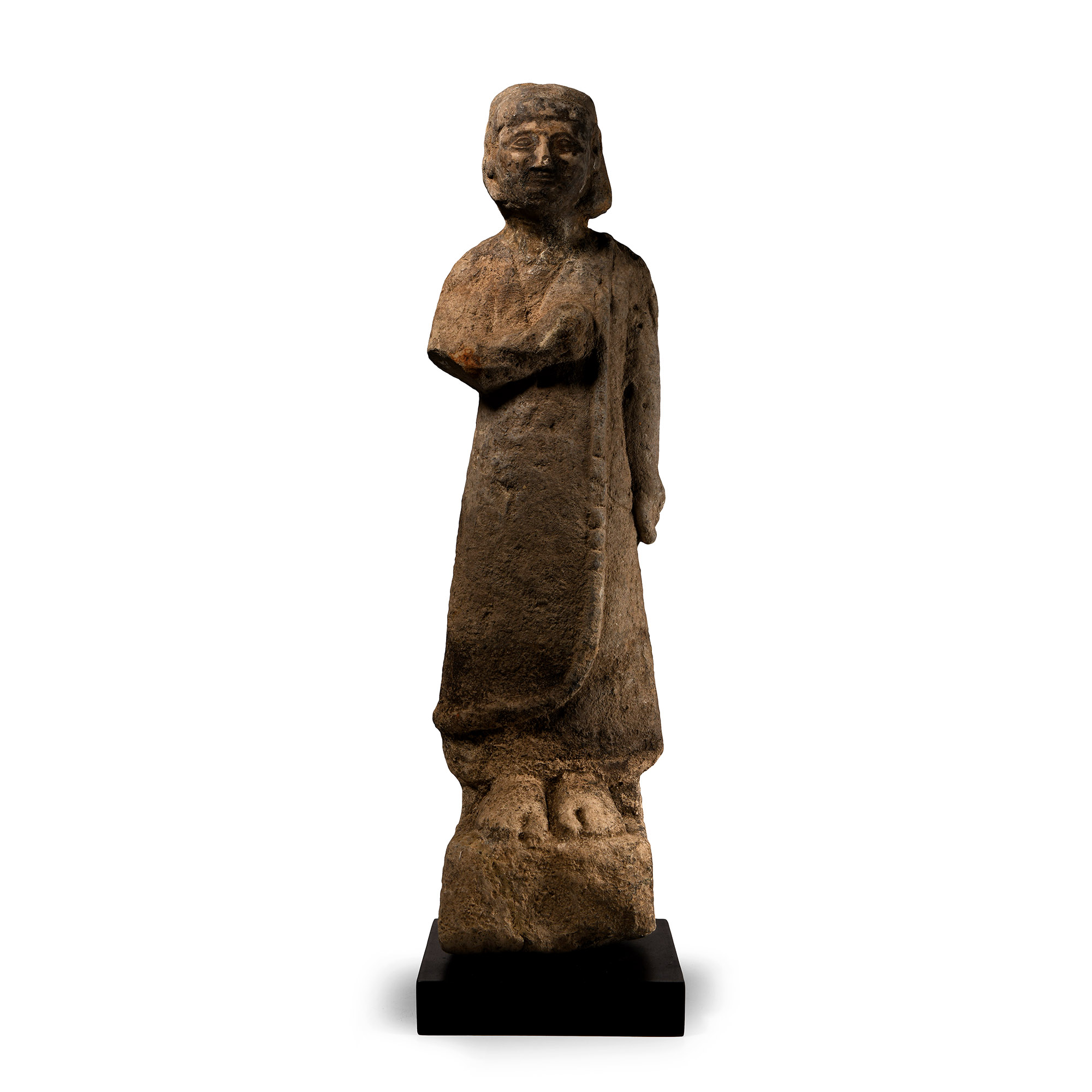 Cypriot Archaic Stone Statue of a Votary
