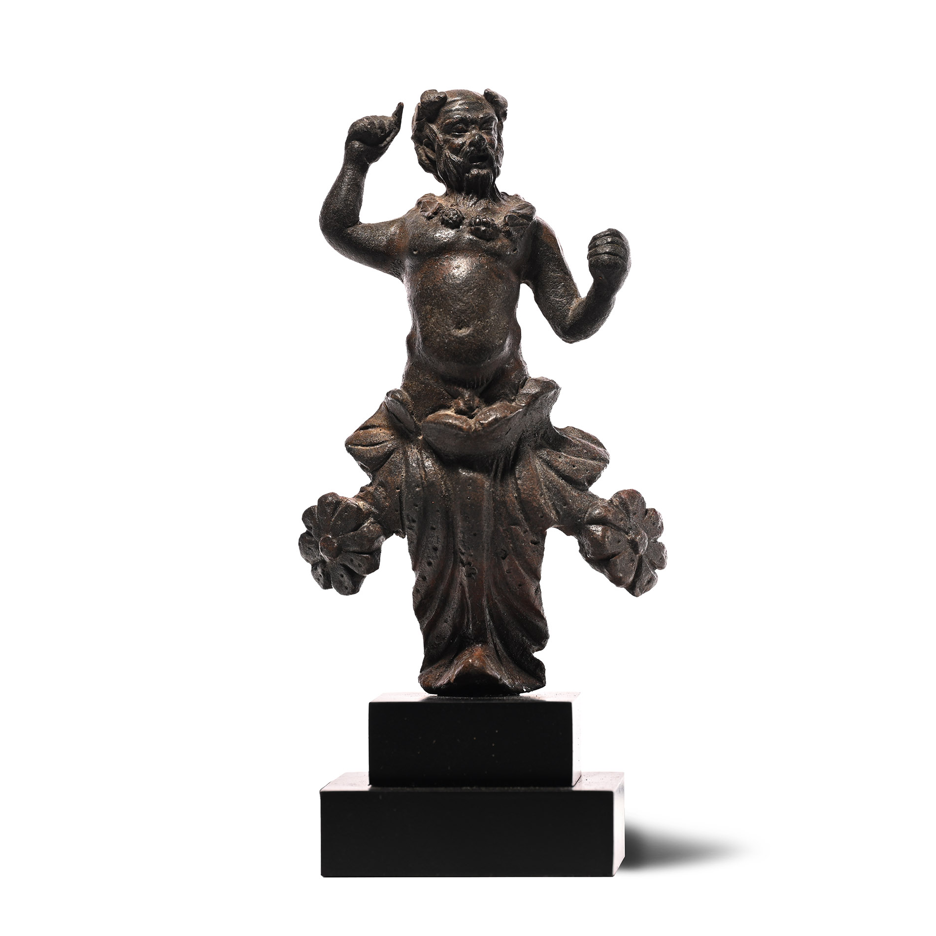 Roman Bronze Silenus Statuette