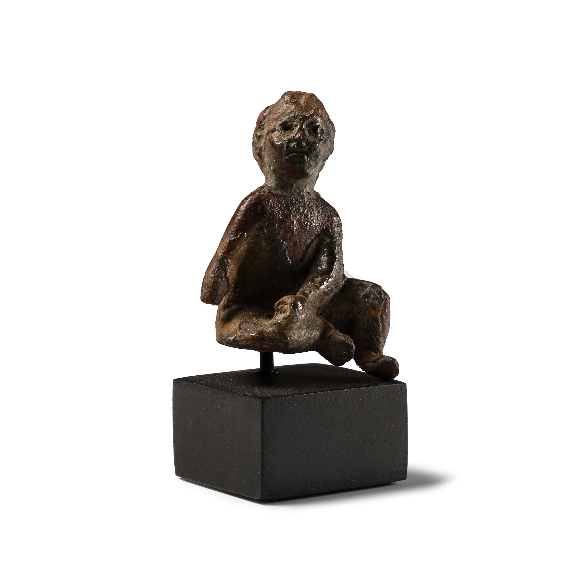 Roman Bronze Seated Child Statuette