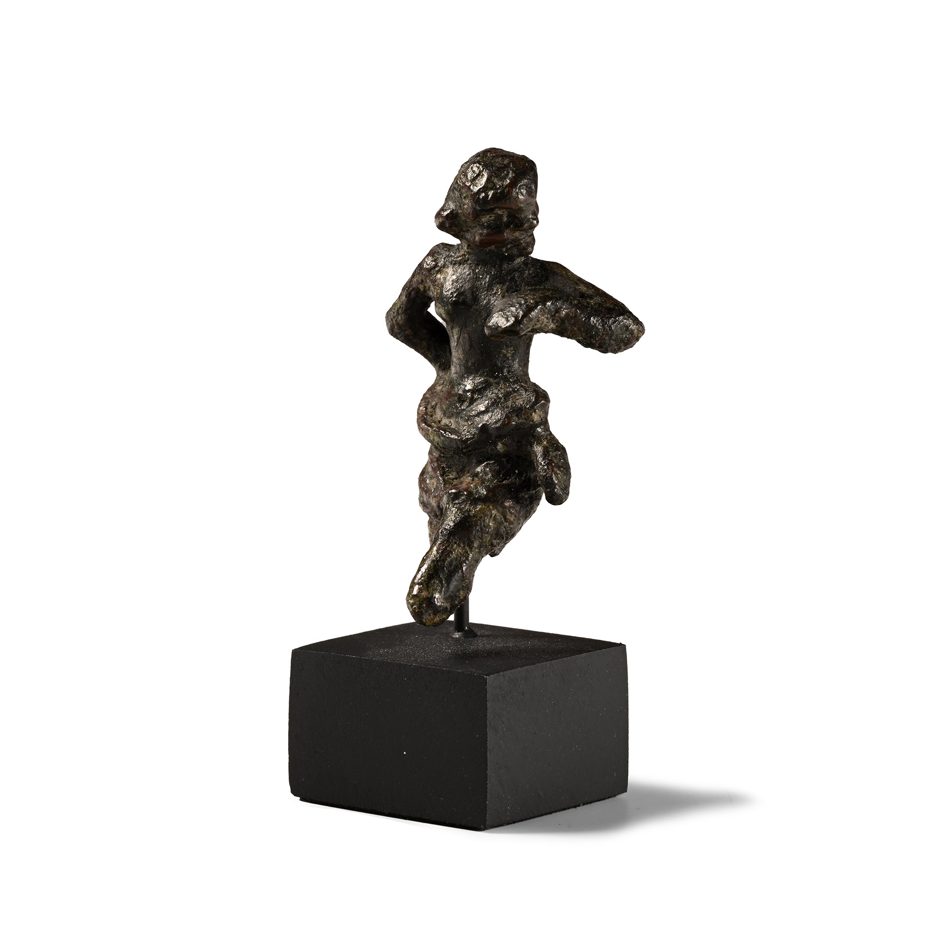 Roman Bronze Dancing Woman Statuette
