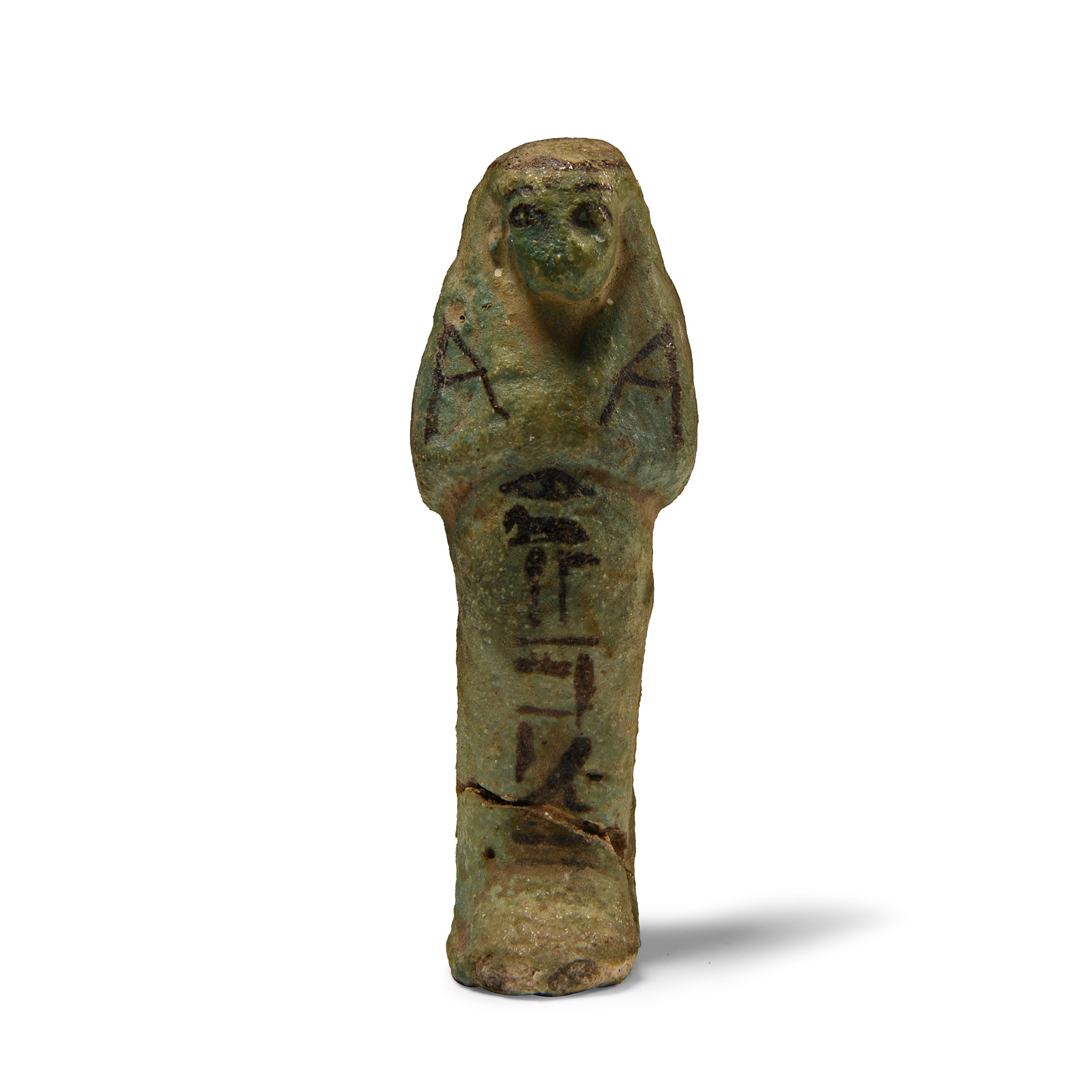 Egyptian Blue Glazed Shabti for the Priest of Amun Mi