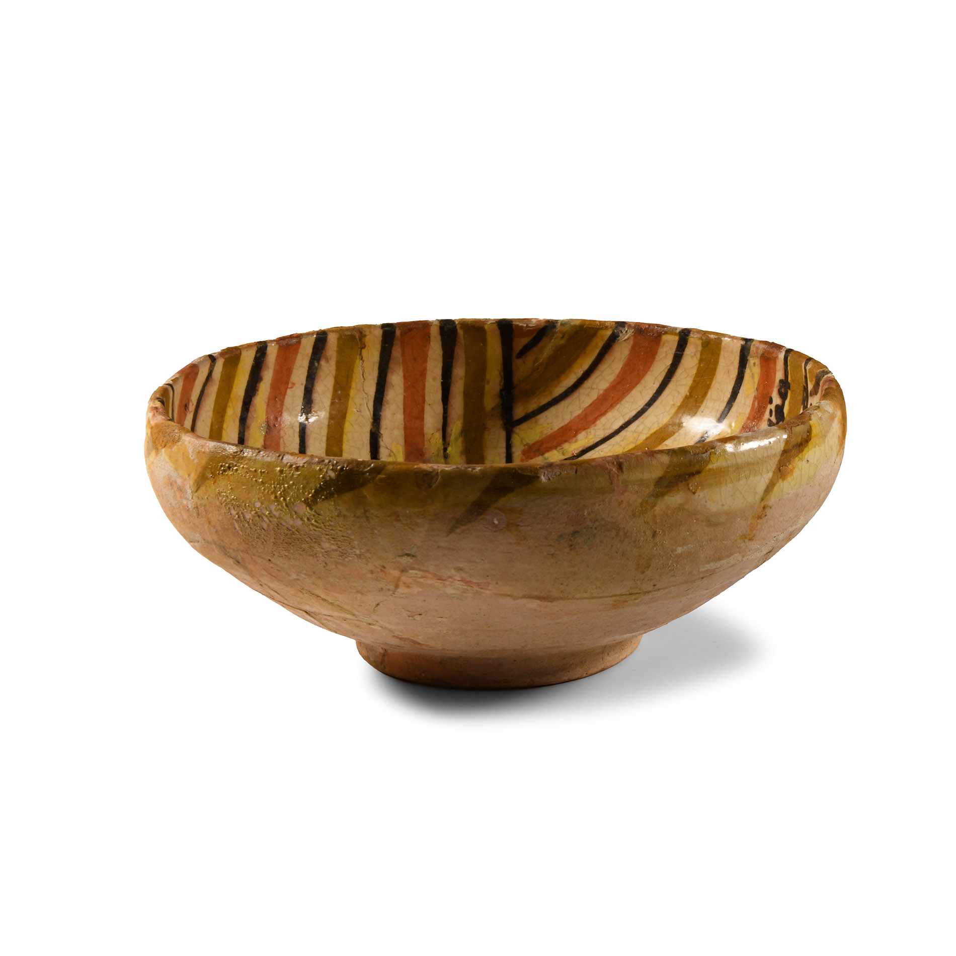 Central Asian Pottery Bowl with Kufic Inscription