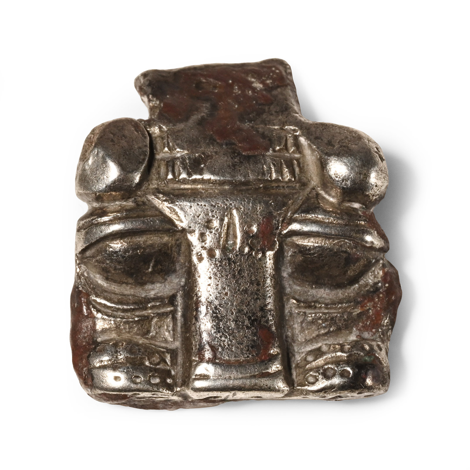 Western Asiatic Silver Lion Bracelet Terminal Head