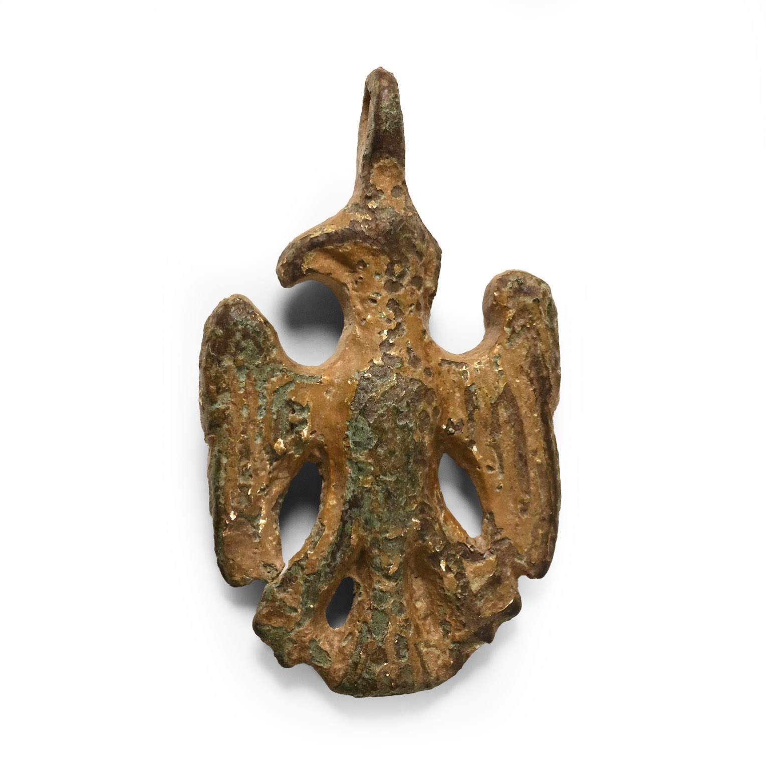 Medieval Knight's Gilt Bronze Eagle Heraldic Horse Harness Pendant