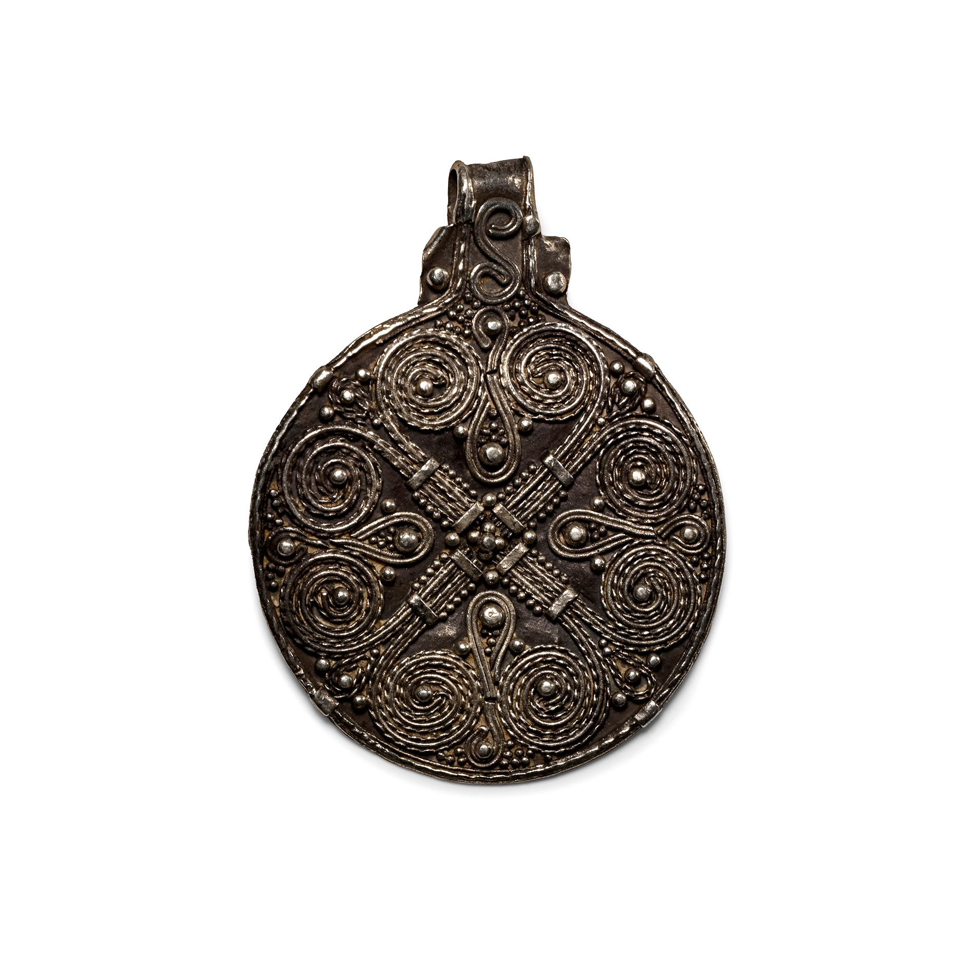 Viking Age Scandinavian Silver Filigree Pendant