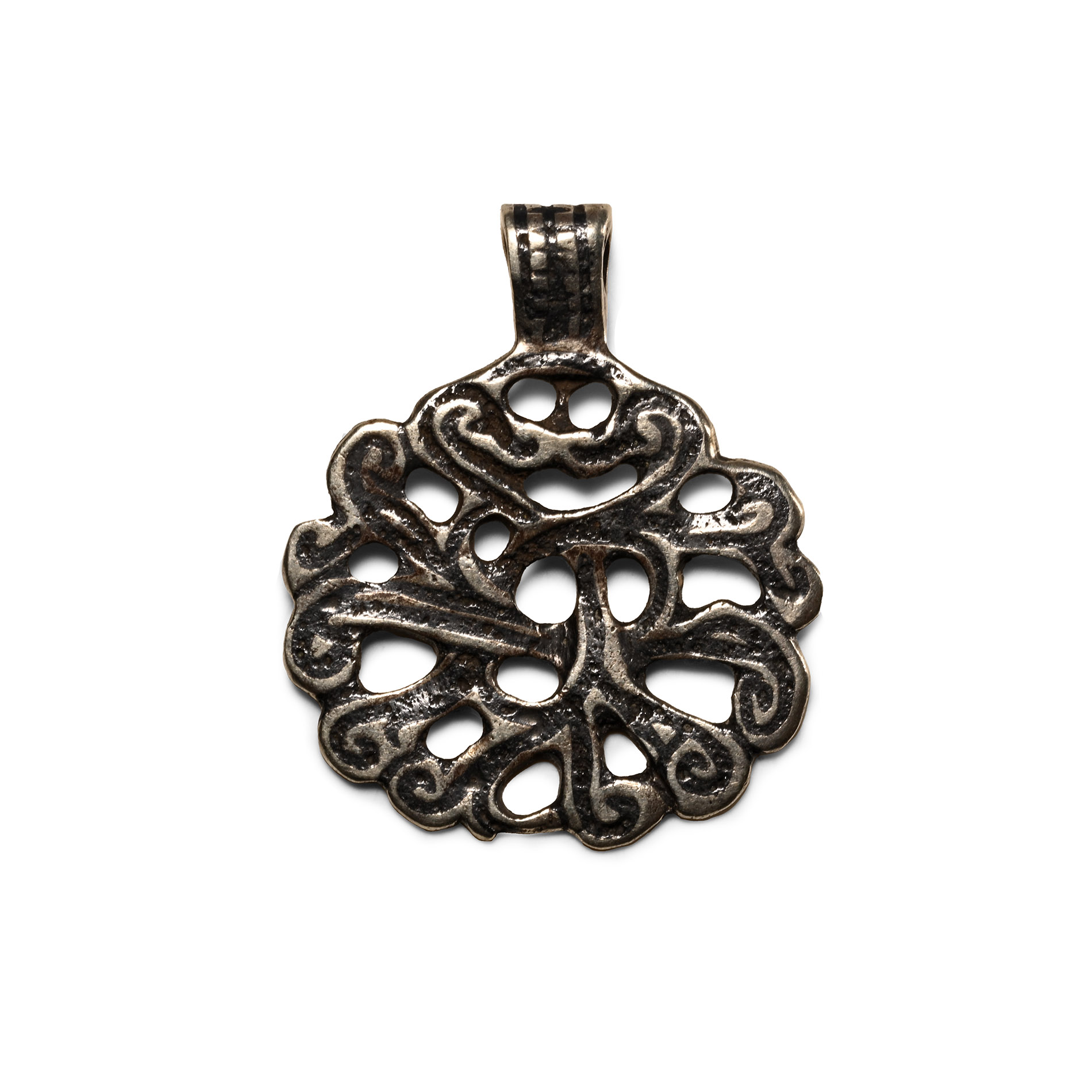 Viking Age Scandinavian Silver Interlaced Pendant