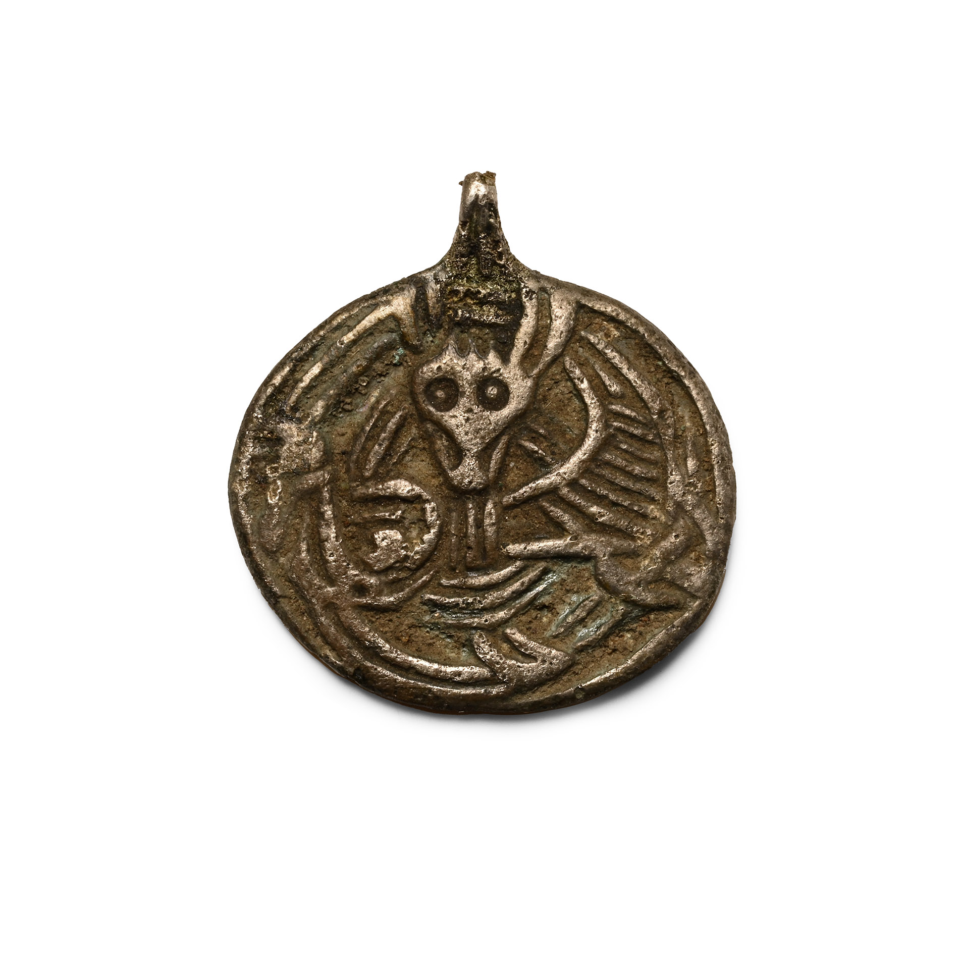 Viking Age Scandinavian Silver Pendant with Mask