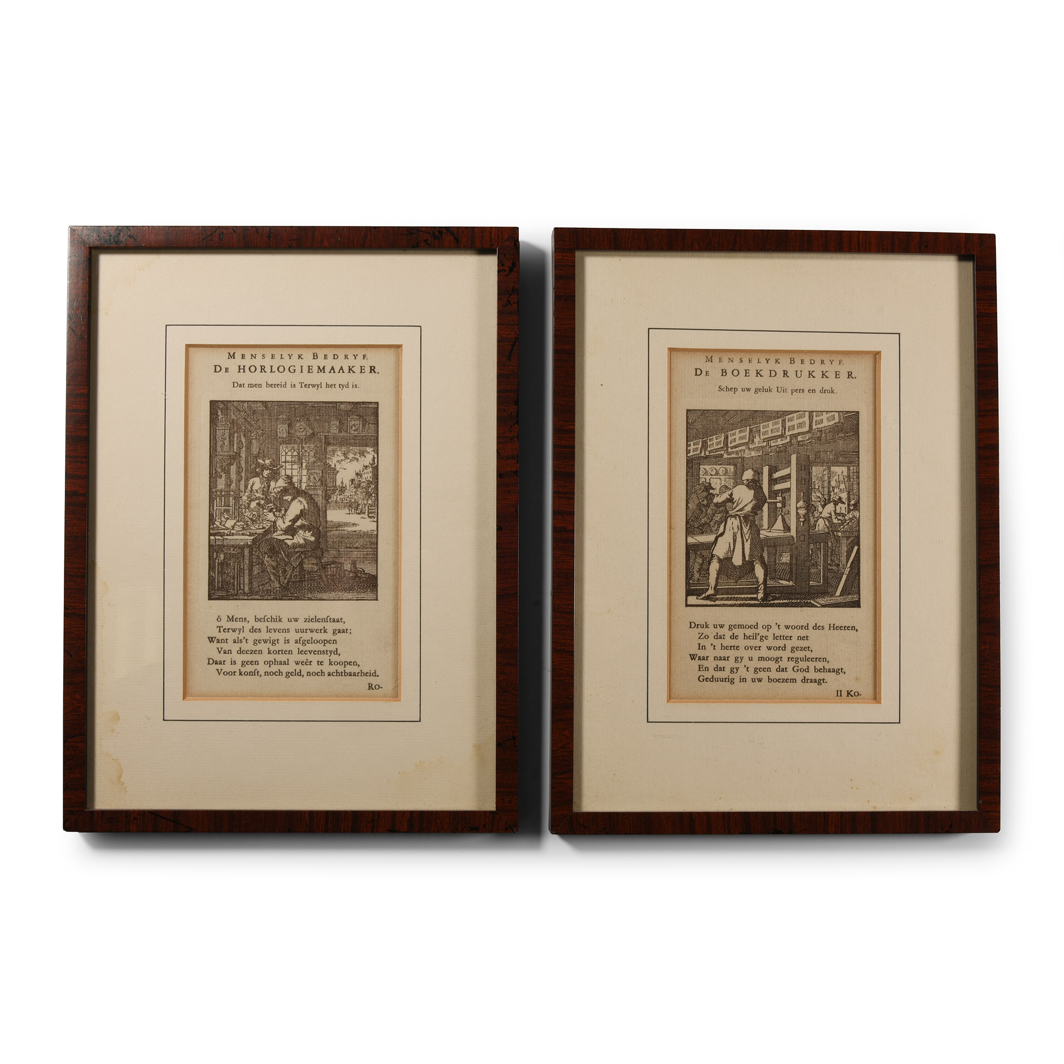 Rembrandt Etchings from Jan Luyken Book of Trades 'Het Menselyk Bedryf'