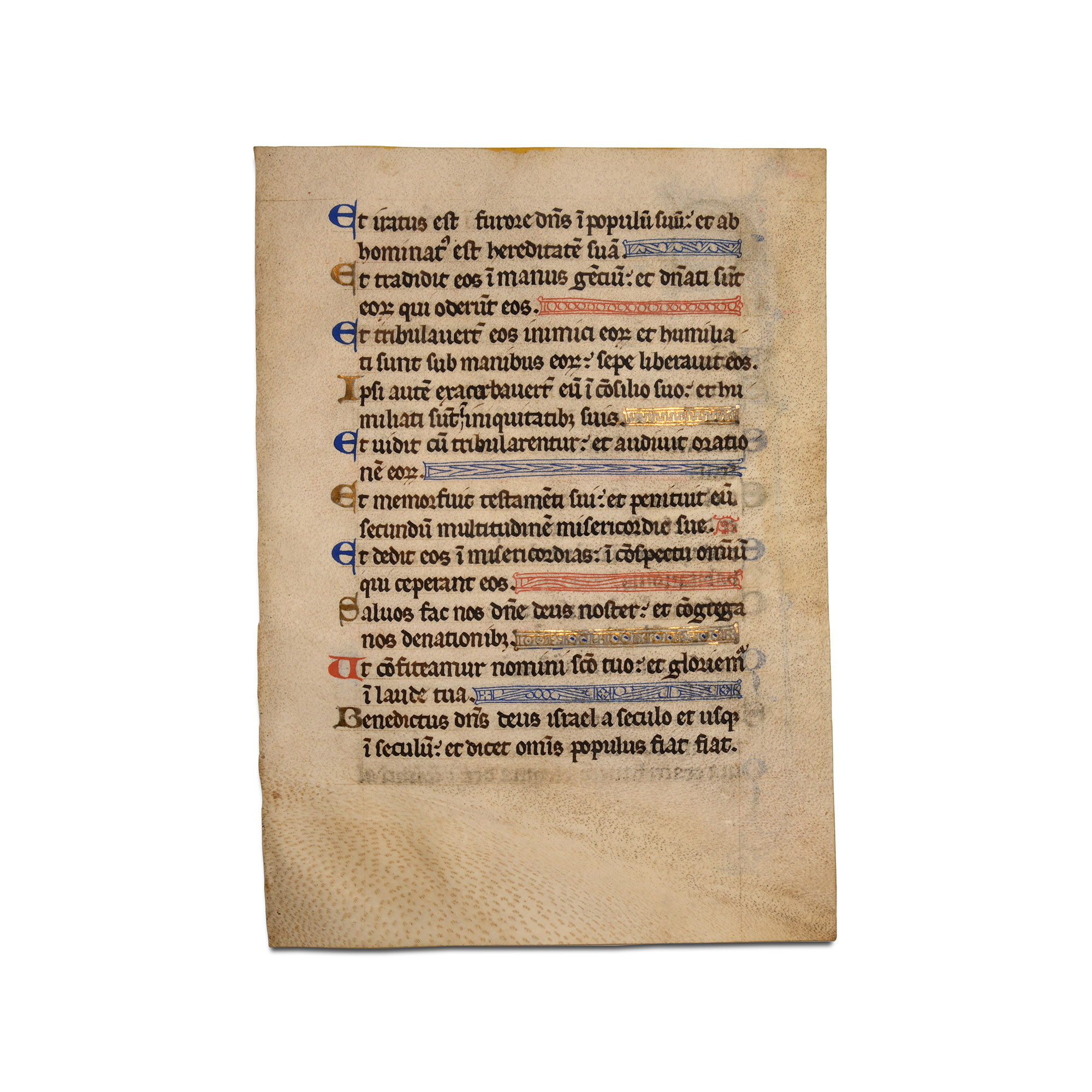 Medieval Philip Augustus Vellum Psalter Folio