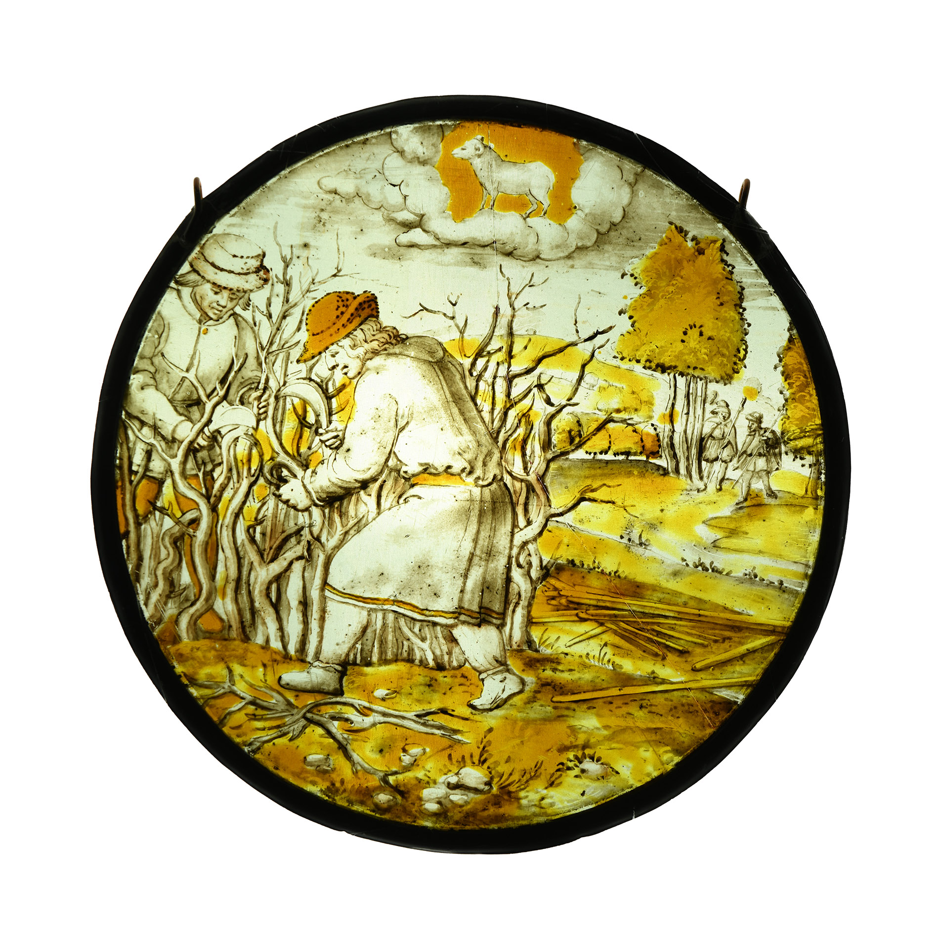 Renaissance Stained Glass Panel of The Month of March