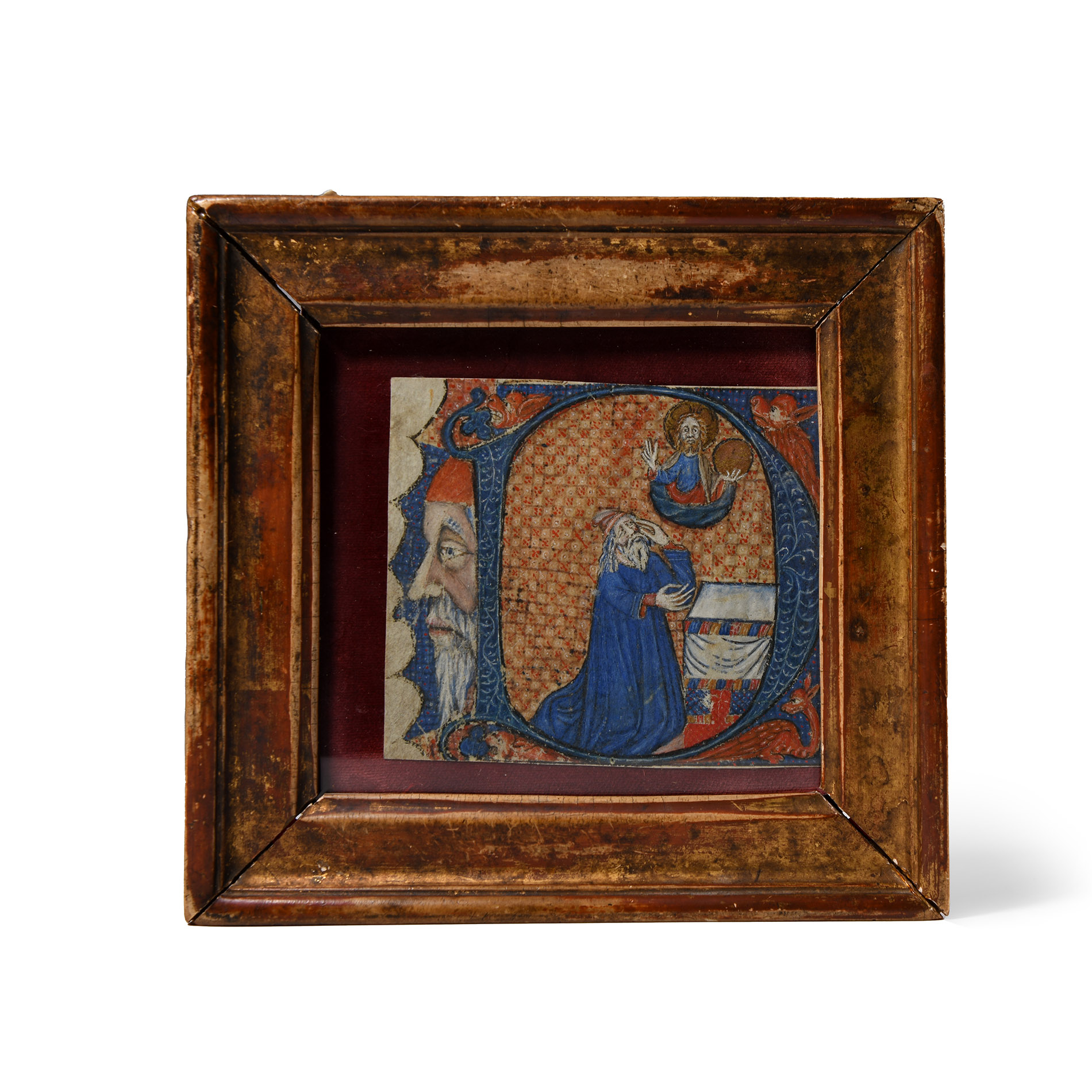Medieval Salvator Mundi Appearing to an Old Man