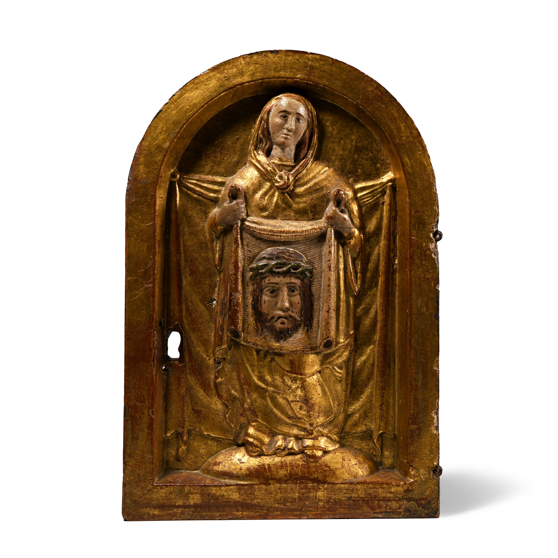 Medieval Tabernacle 'Sudarium' Carved in Relief