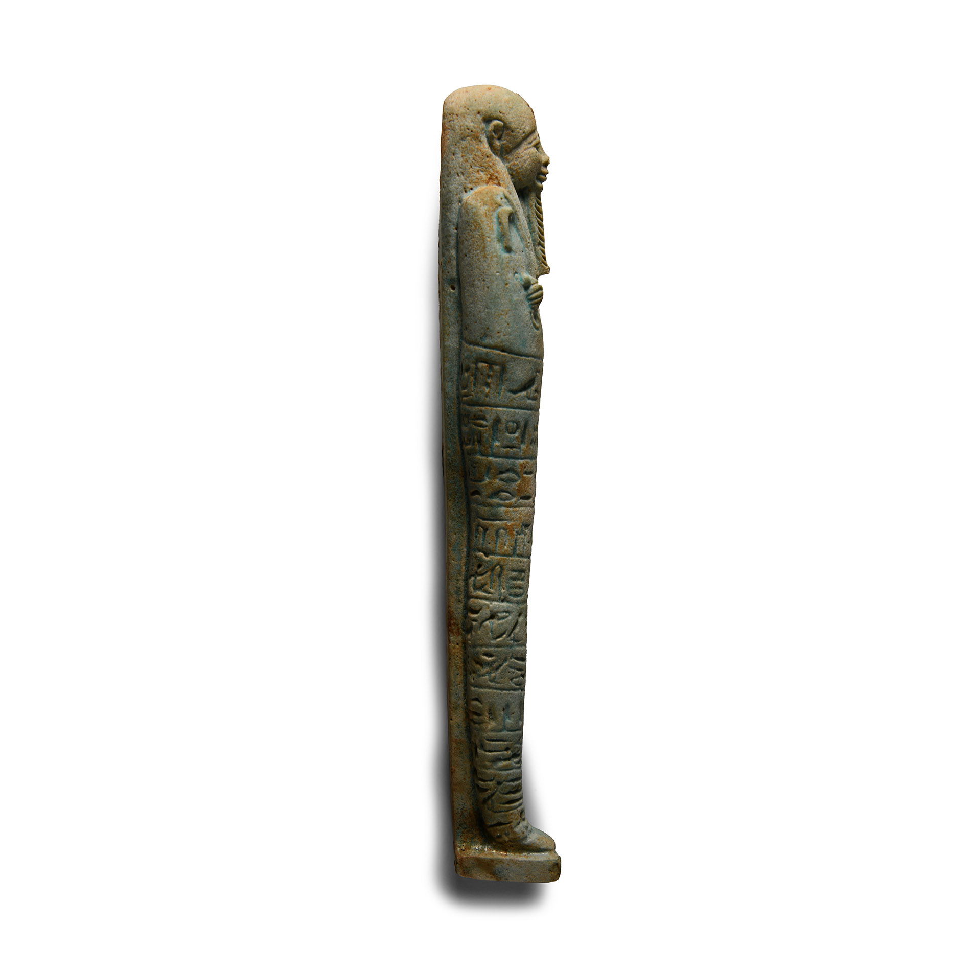 Large Egyptian Blue Glazed Hieroglyphic Shabti for Ta-Amun
