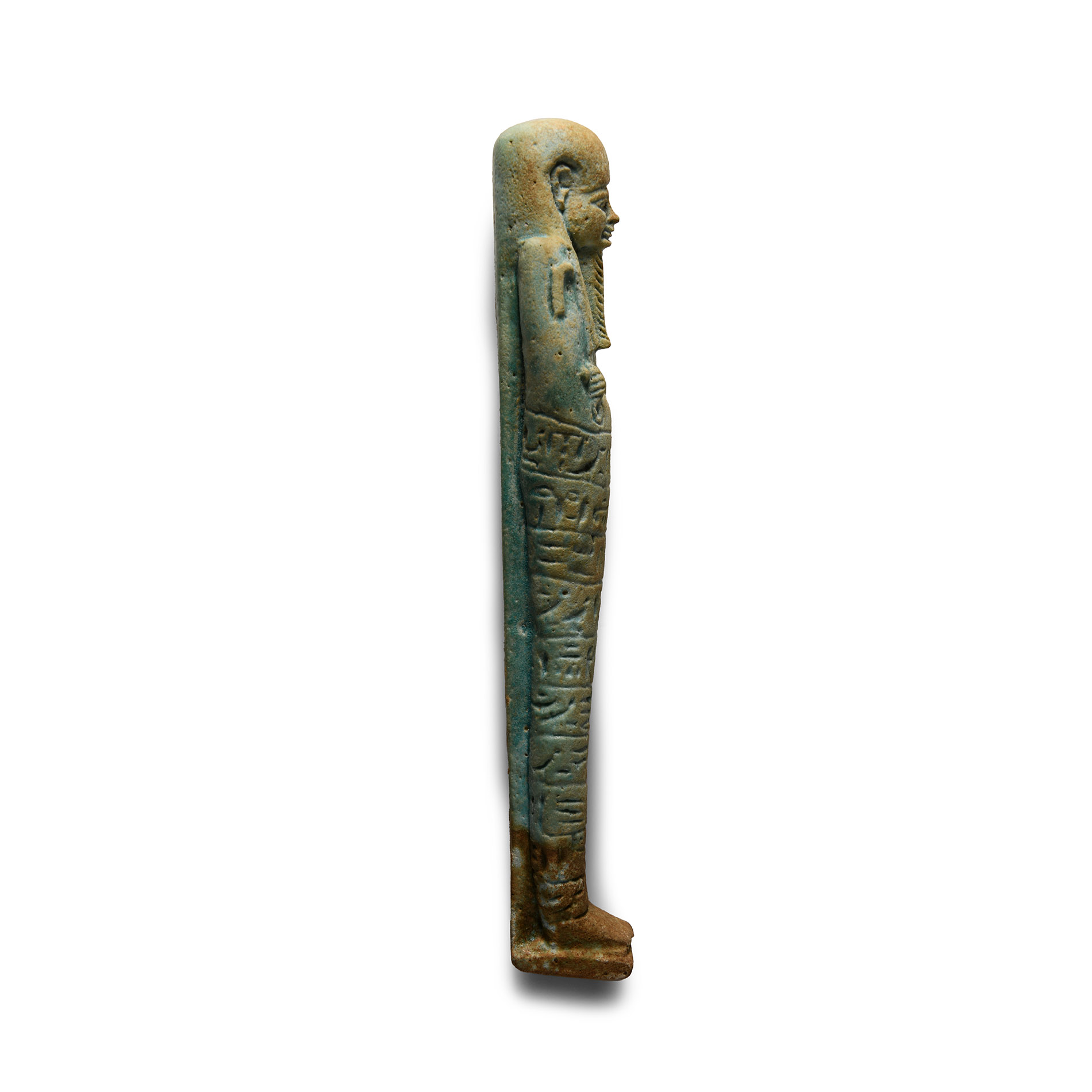 Large Egyptian Blue Glazed Hieroglyphic Shabti for Ta-Amun