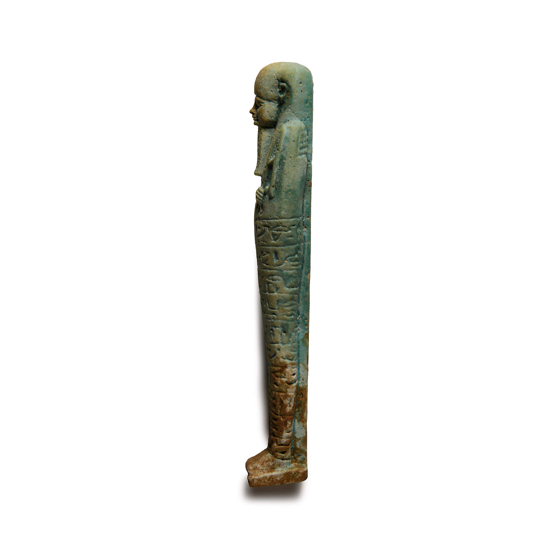 Large Egyptian Blue Glazed Hieroglyphic Shabti for Ta-Amun