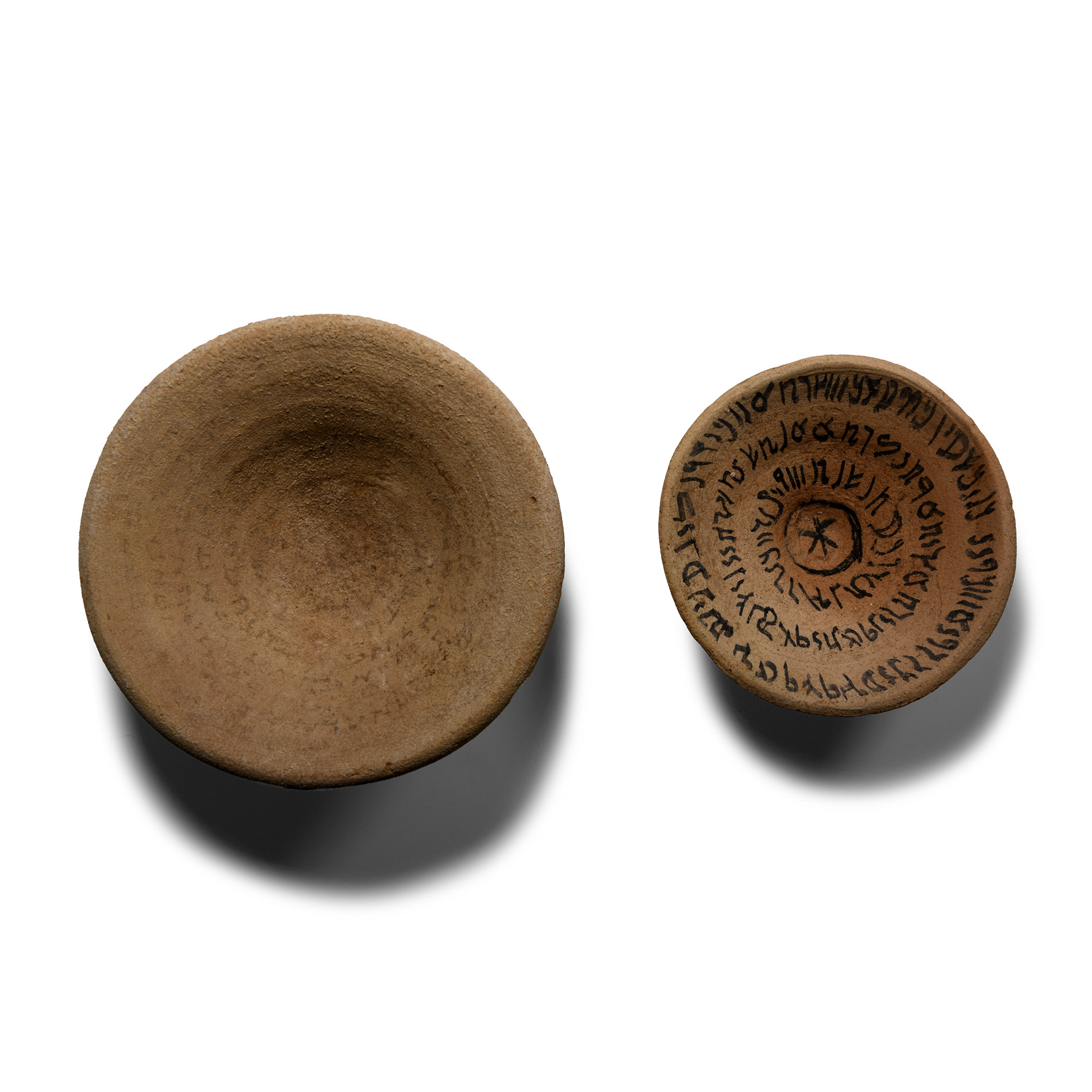 Aramaic Terracotta Magic Bowl with Cursive Script