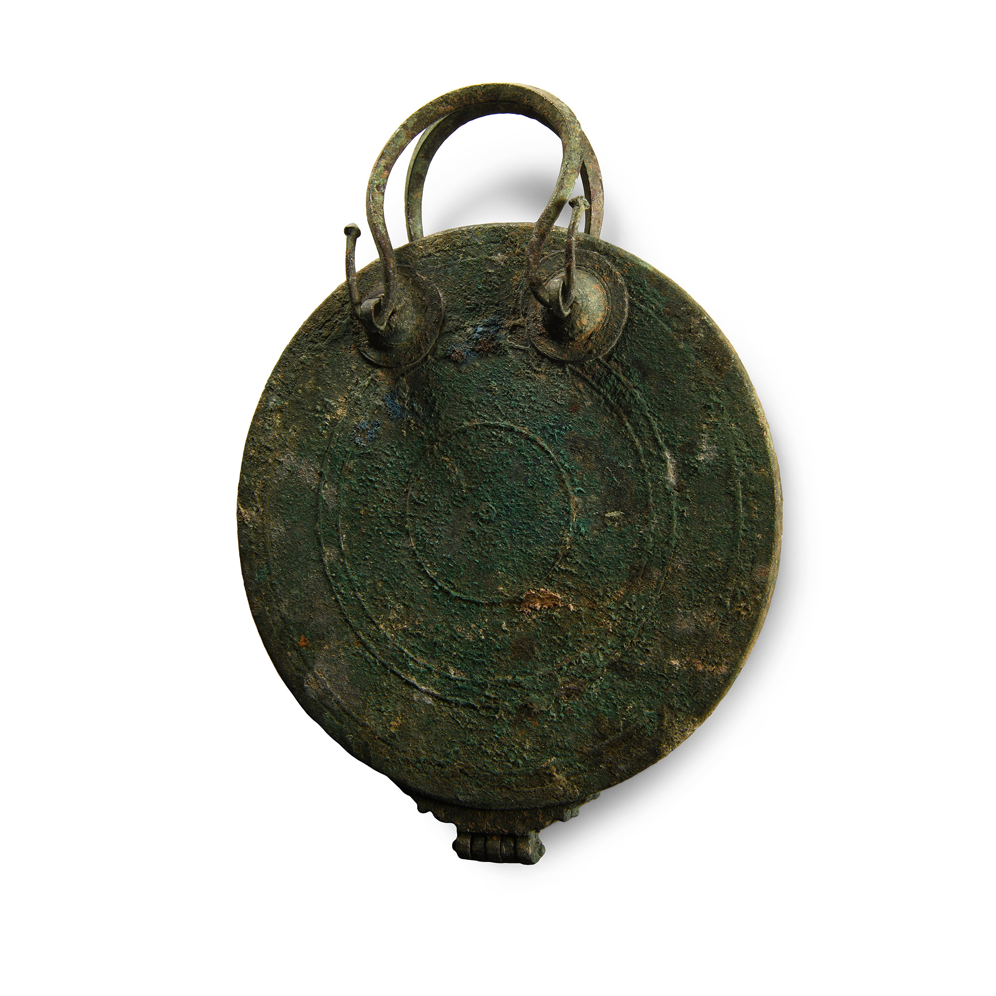 Greek Bronze Folding Travelling Mirror