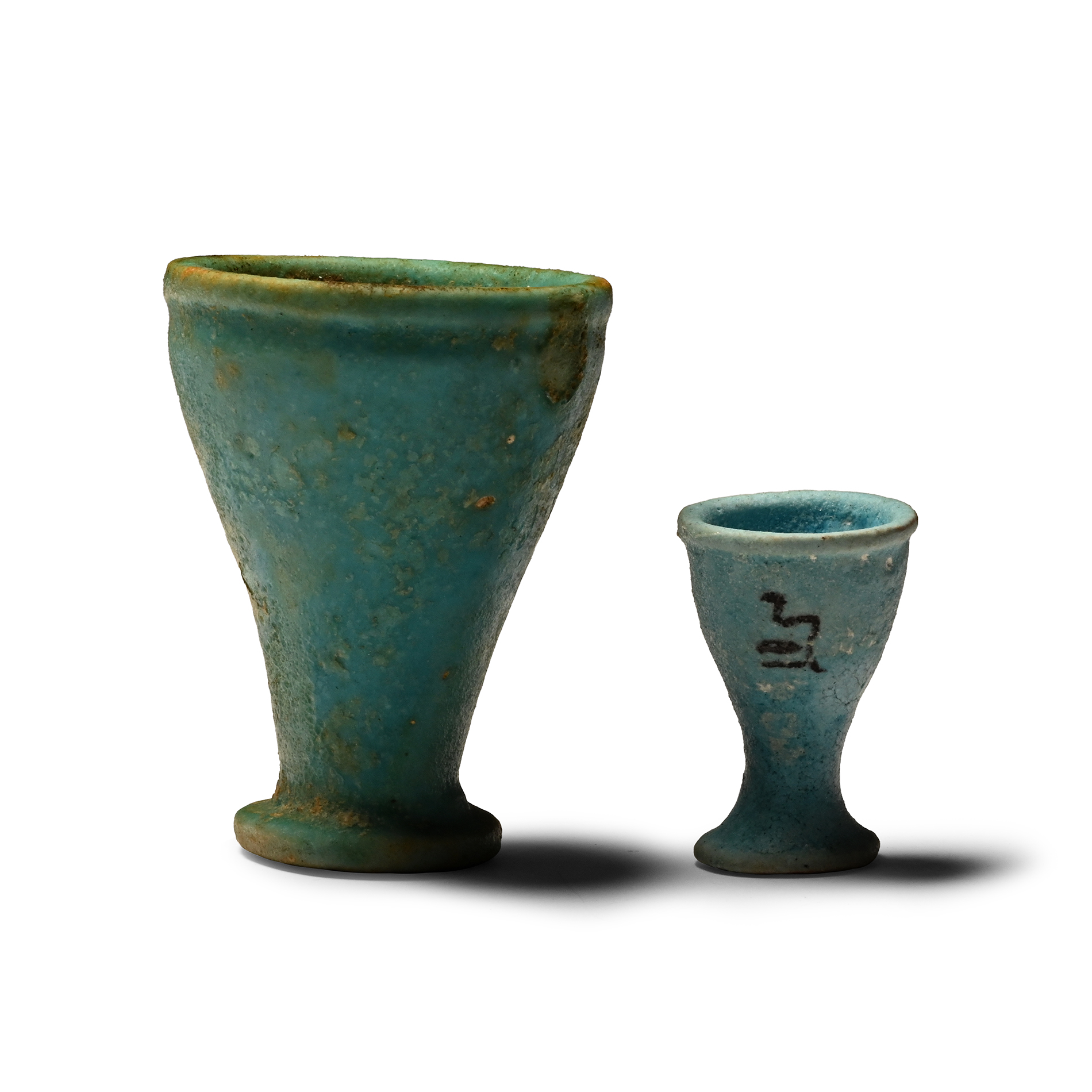 Egyptian Blue Faience Offering Cups