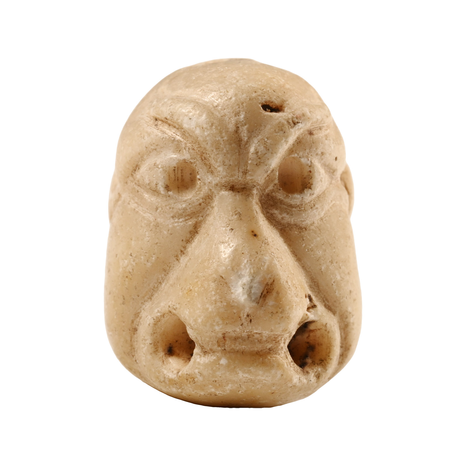 Neo-Assyrian Stone Grotesque Face Pendant