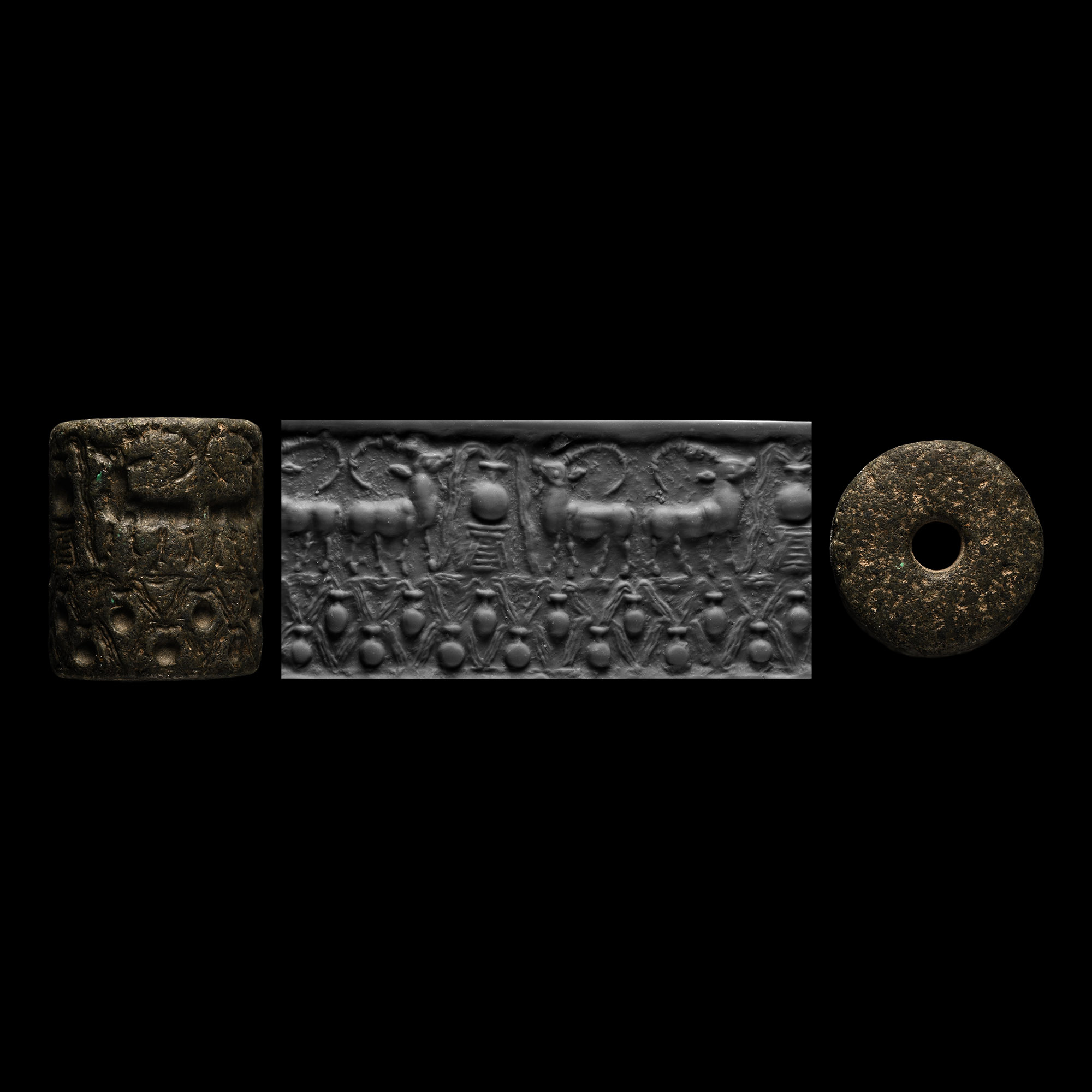 Large Sumerian Stone Cylinder Seal