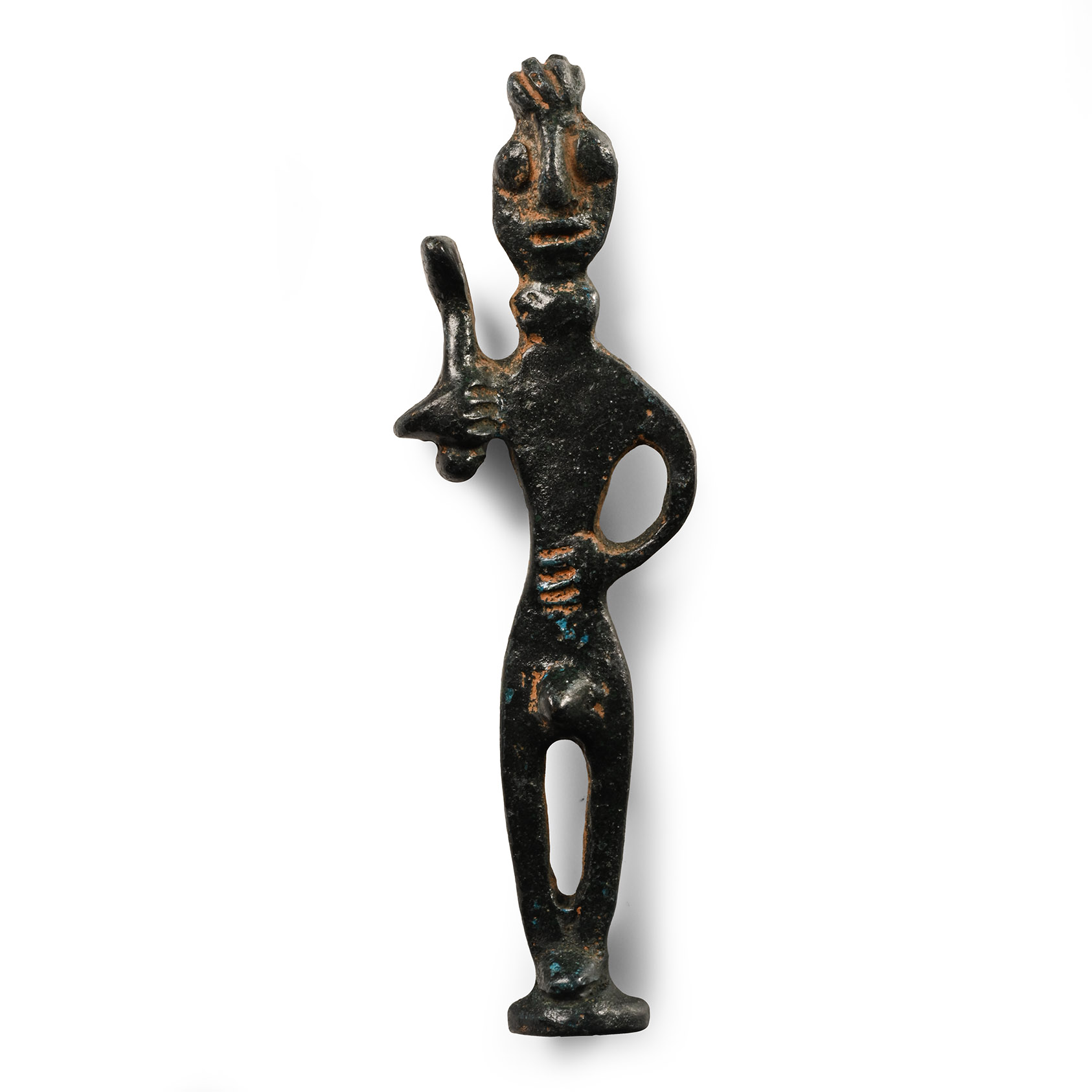 African Bronze Statue of a Warrior