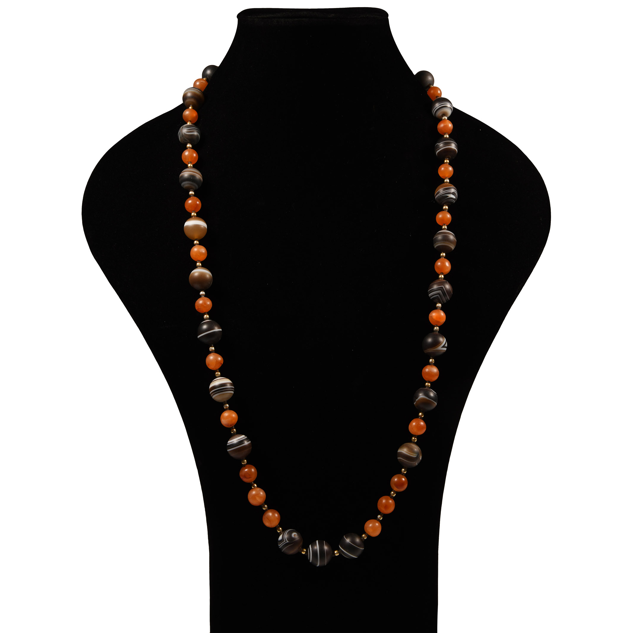 Banded Agate Bead Necklace