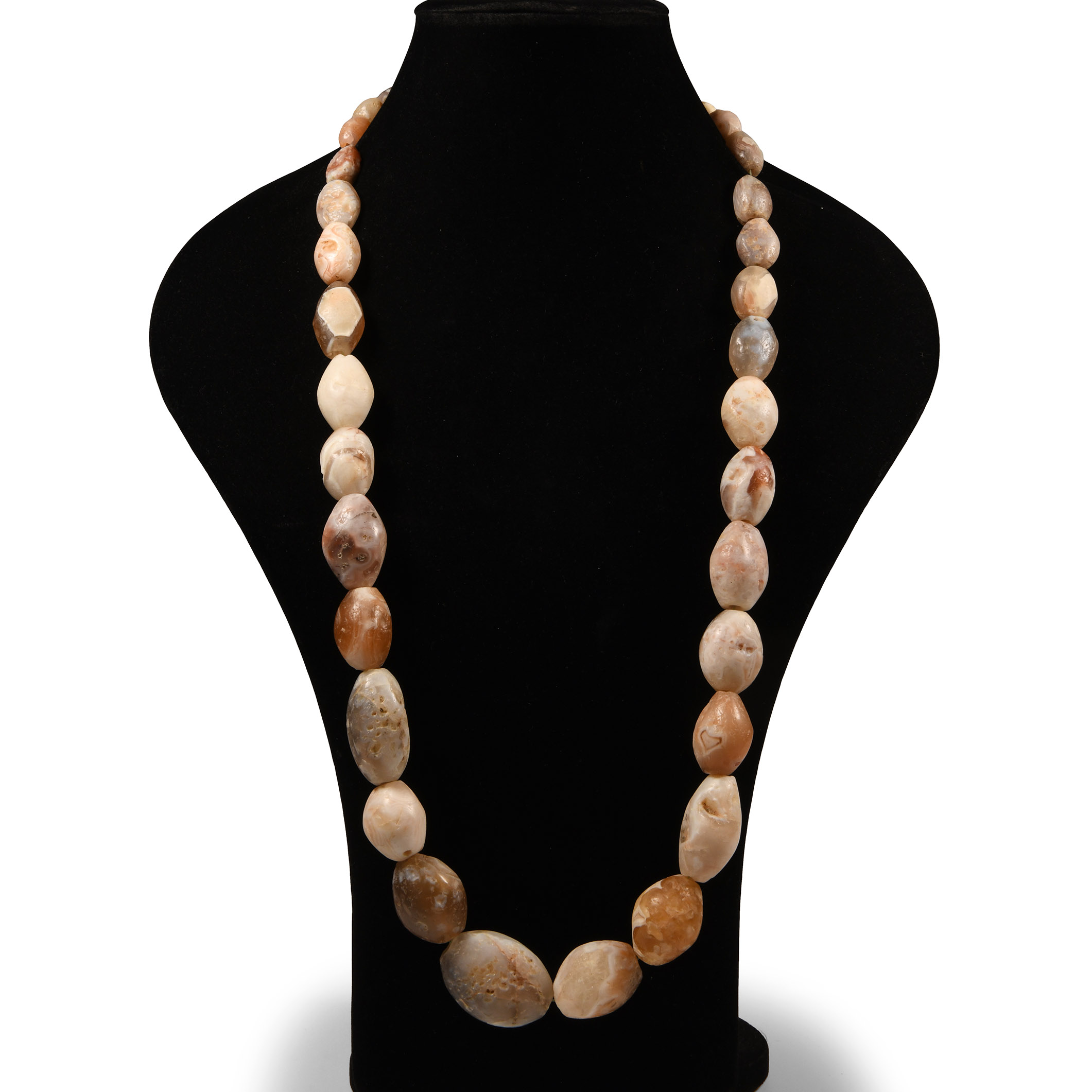 Western Asiatic Large Agate Bead Necklace
